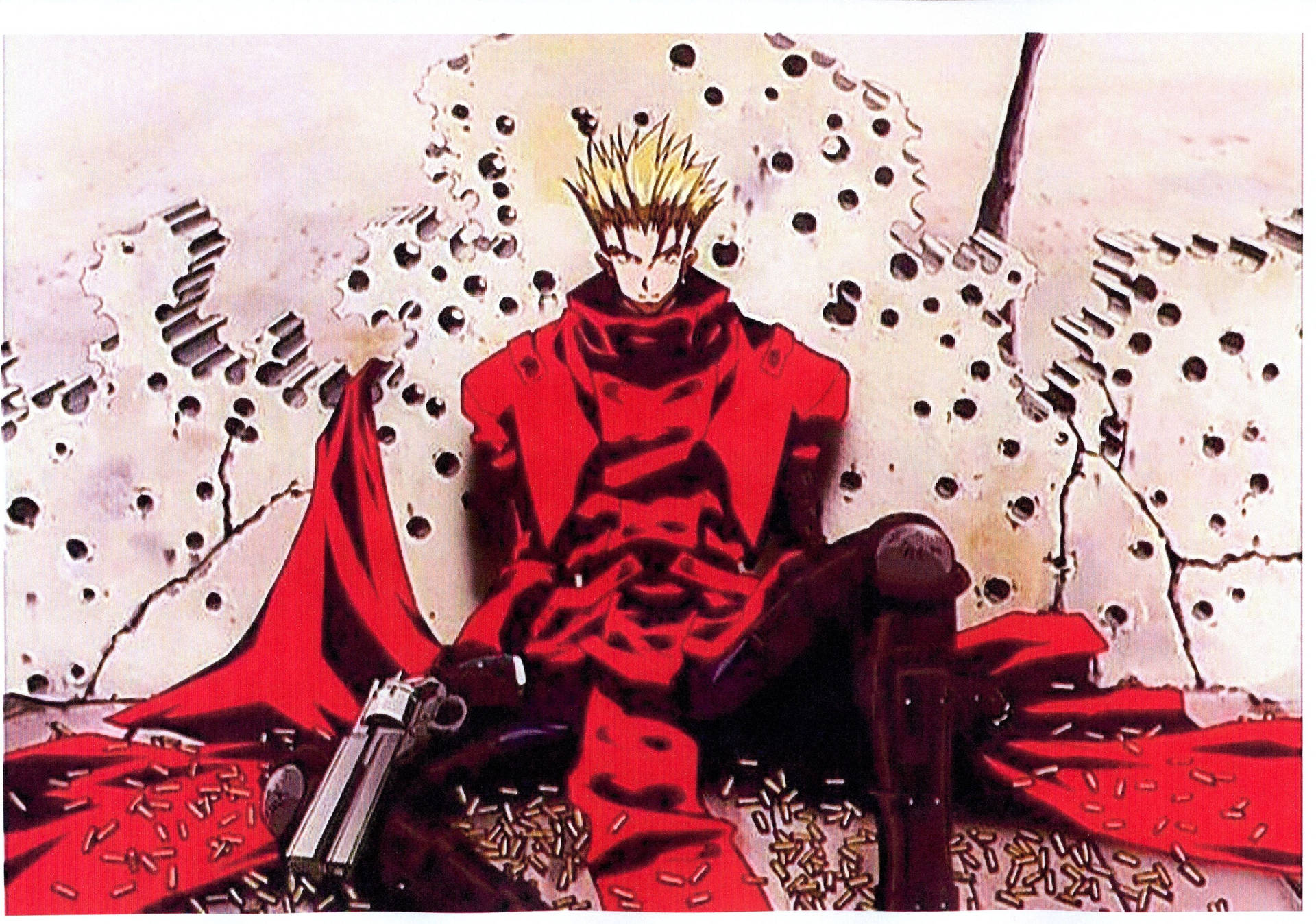 Exhausted Vash The Stampede Trigun Background
