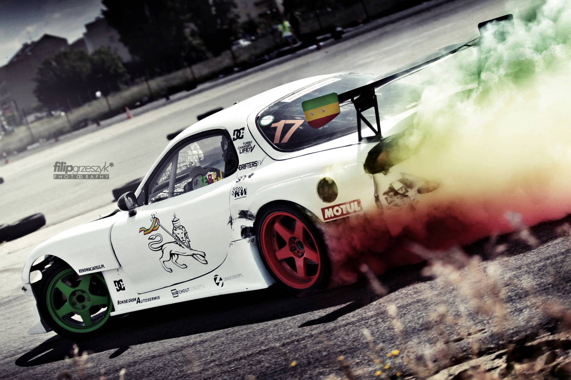 Exhilarating Mazda Rx-7 Drifting Action Background