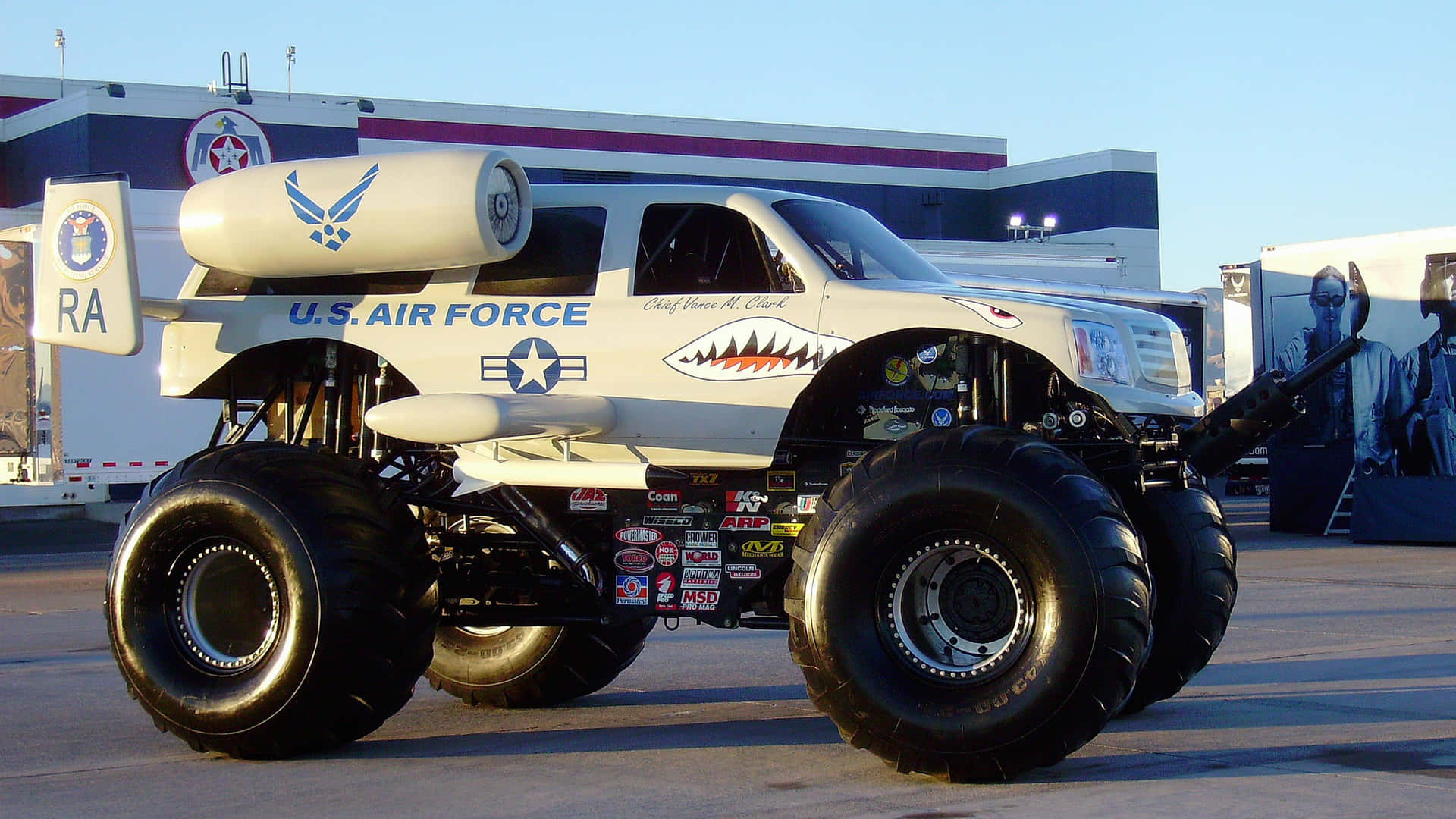 Exhilarating Monster Truck Action Background