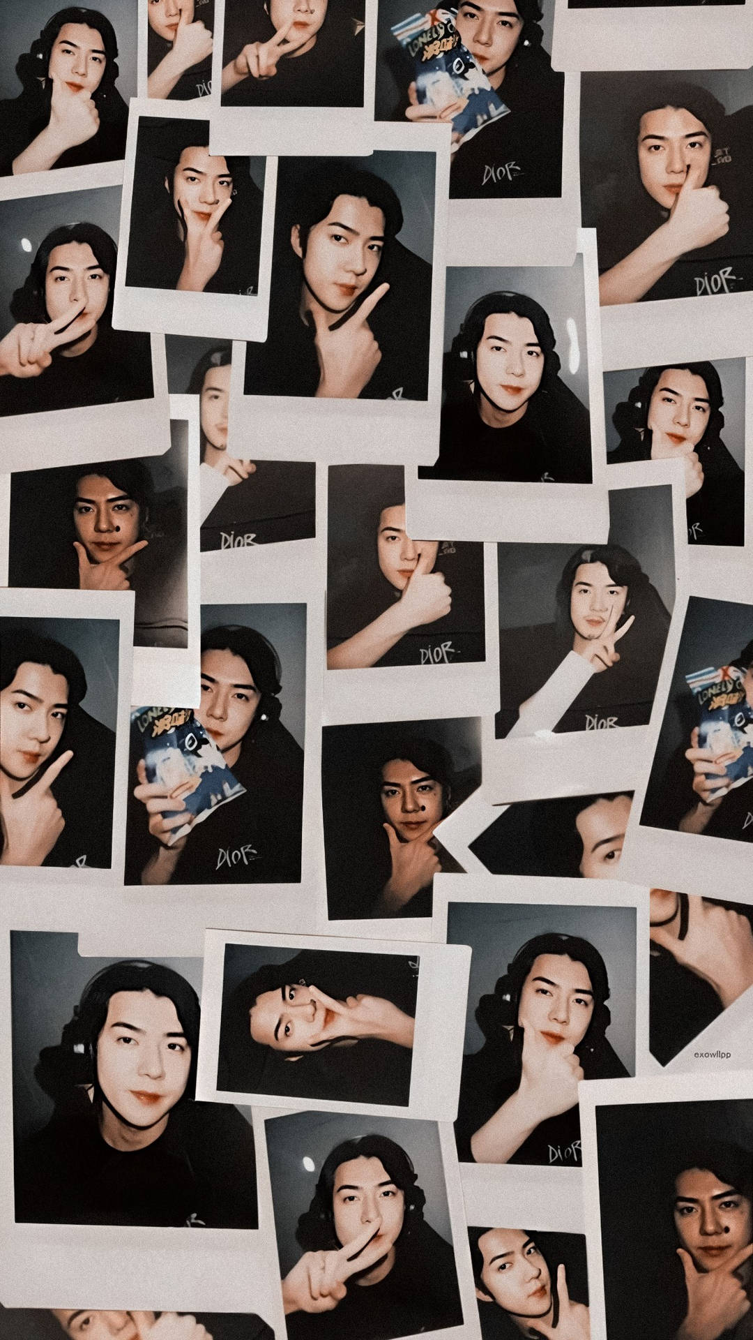 Exo Sehun Polaroids Background
