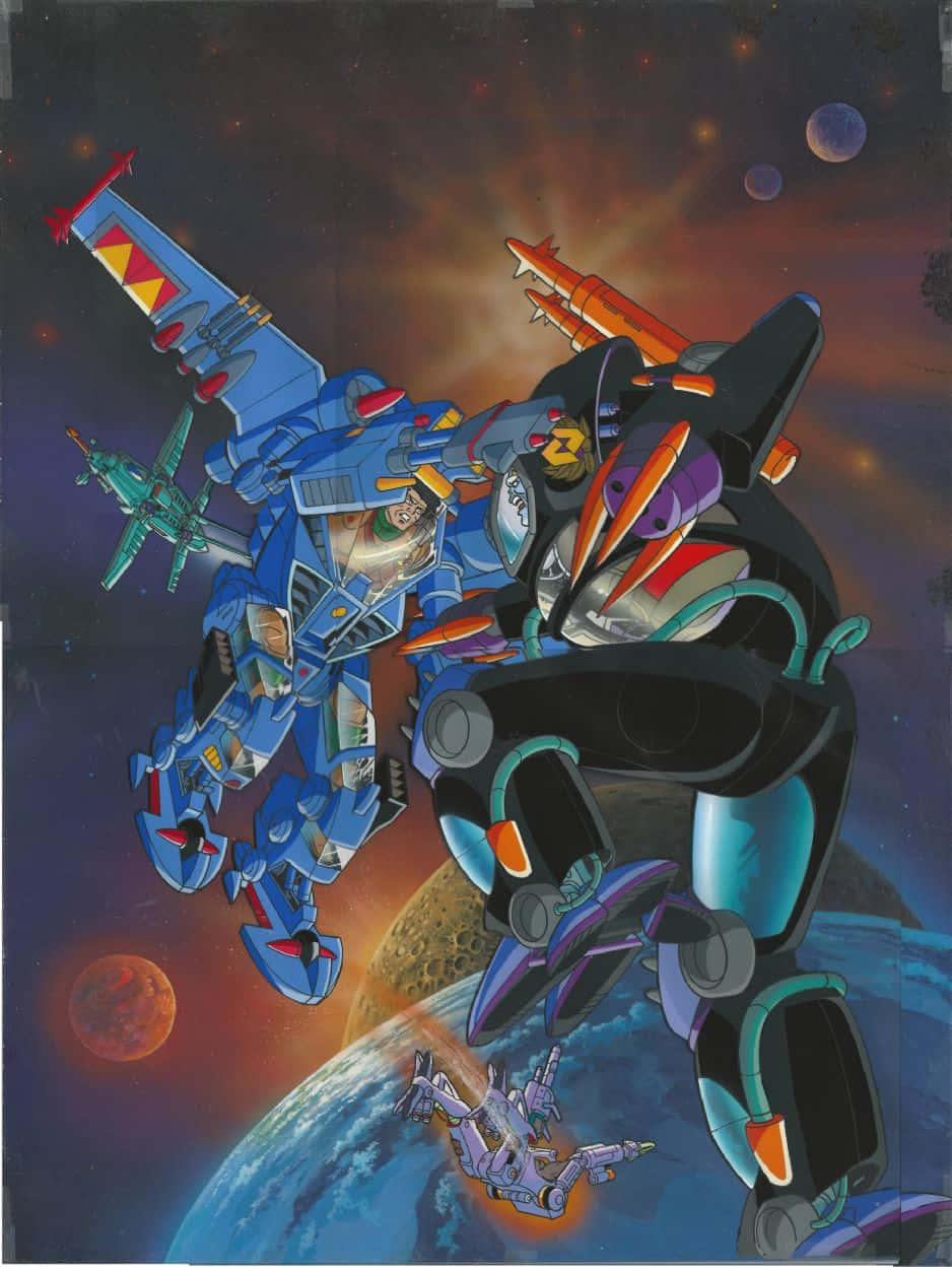 Exosquad Outer Space Fight Background