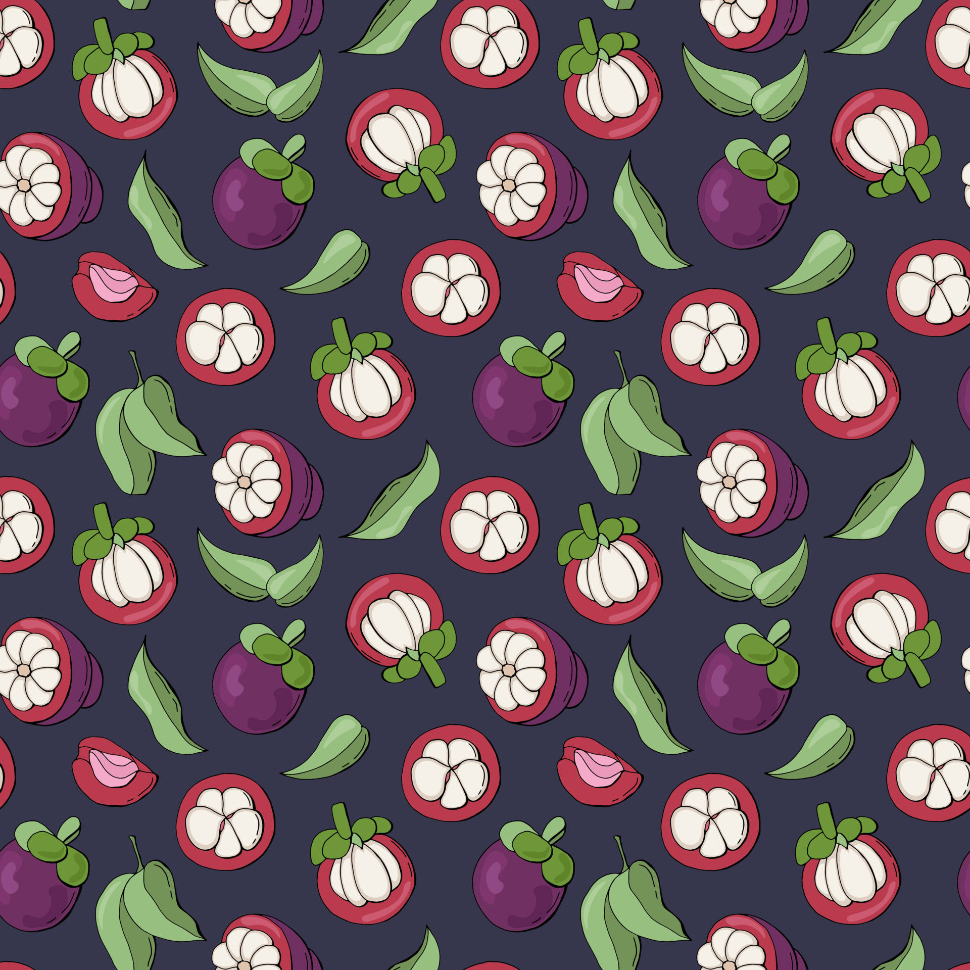 Exotic And Tasty Mangosteen Fruit Background