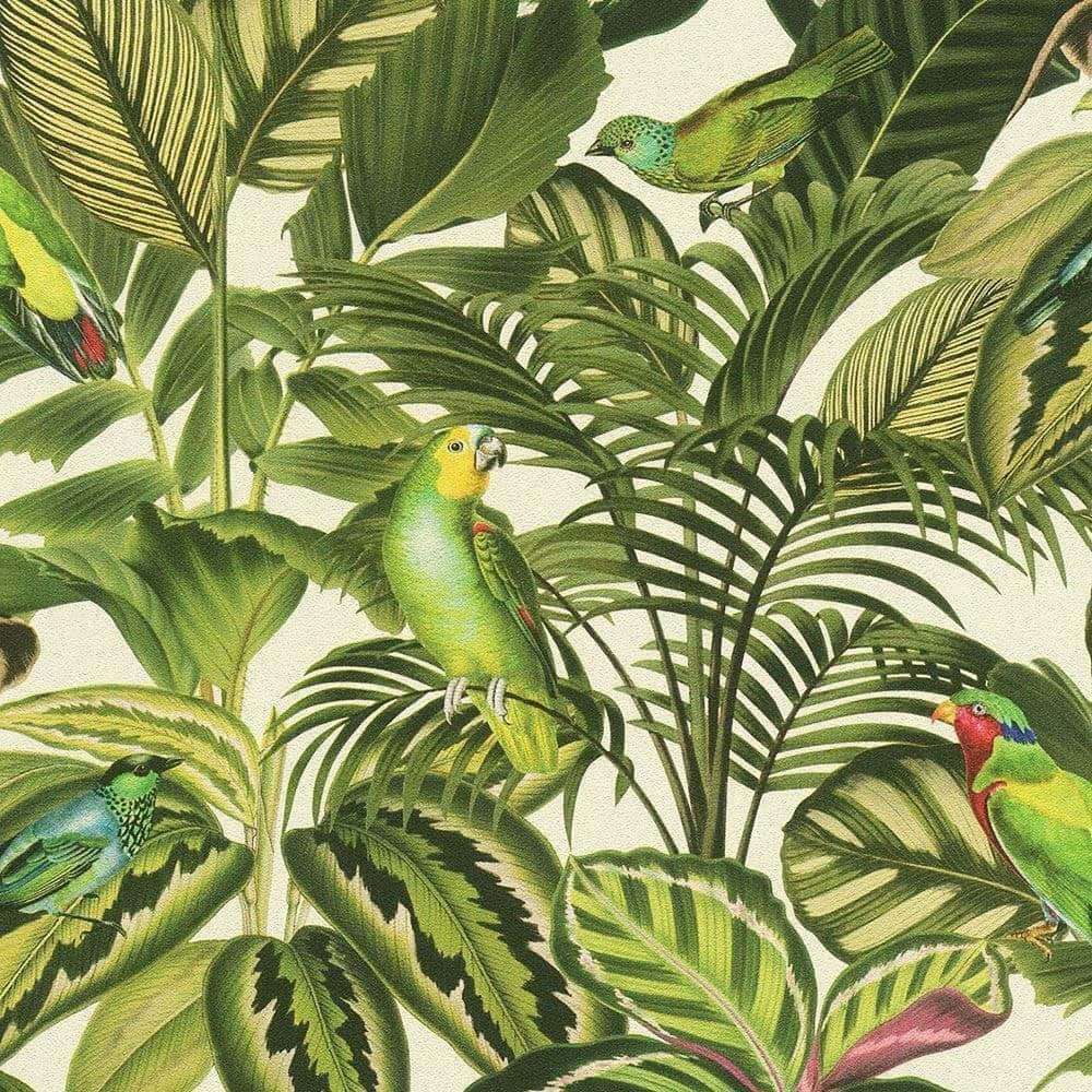 Exotic Green Bird [wallpaper] Background