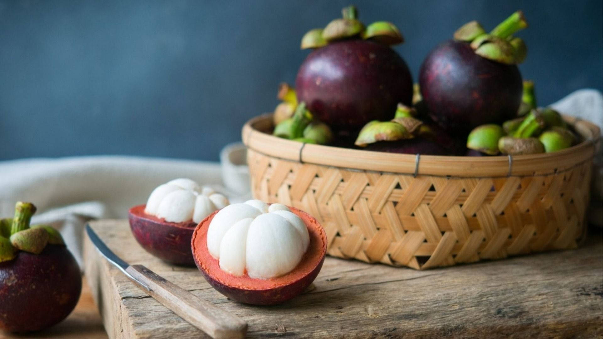 Exotic Tropical Mangosteen Fruit