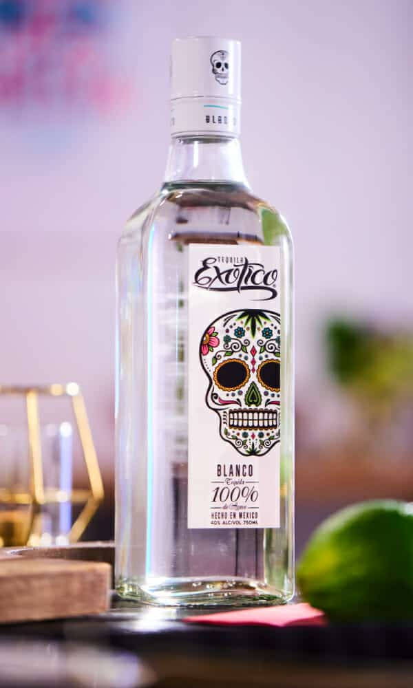 Exotico Tequila Blanco Selective Focus Background