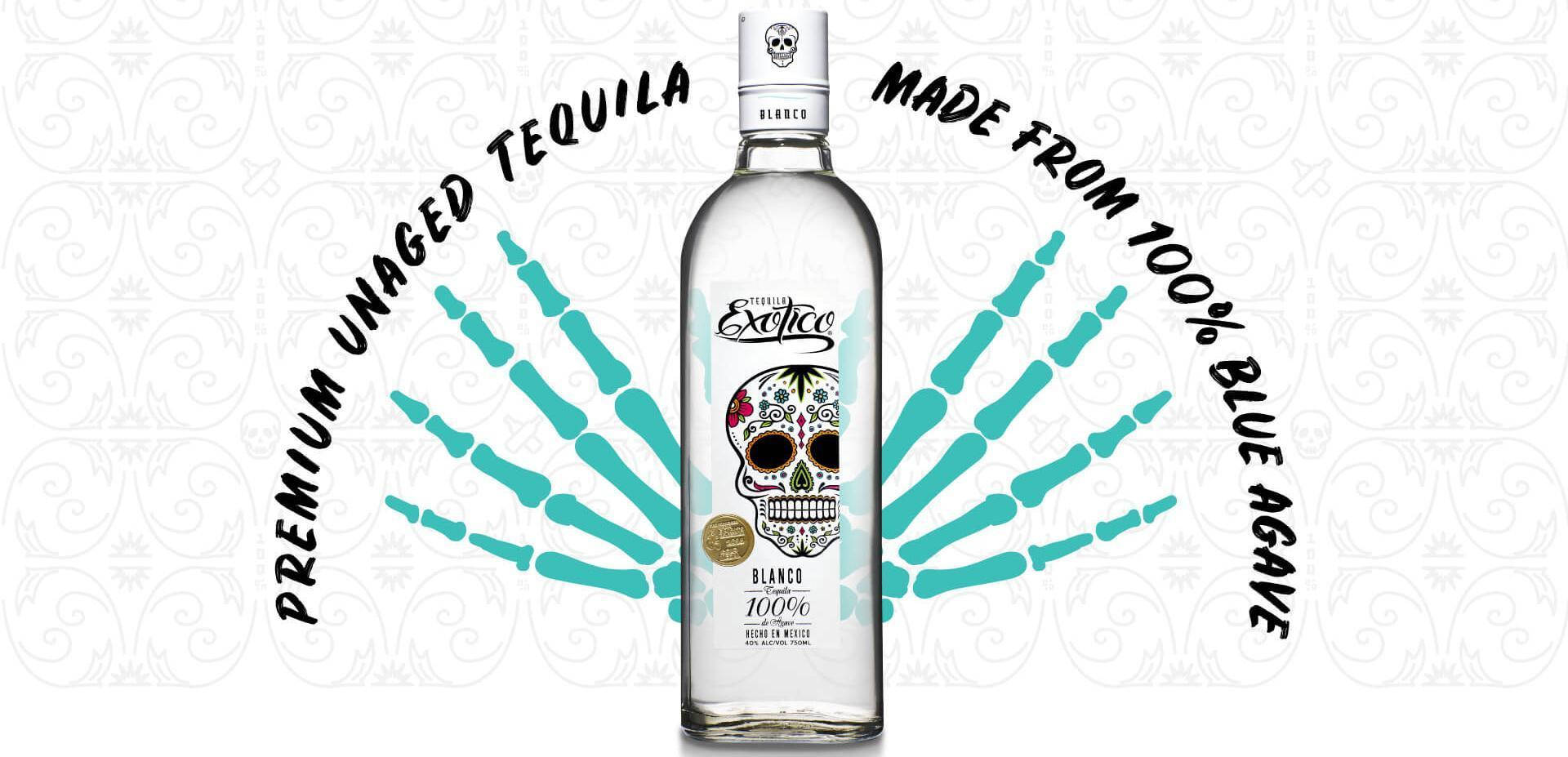 Exotico Tequila Blue Bones Poster Background