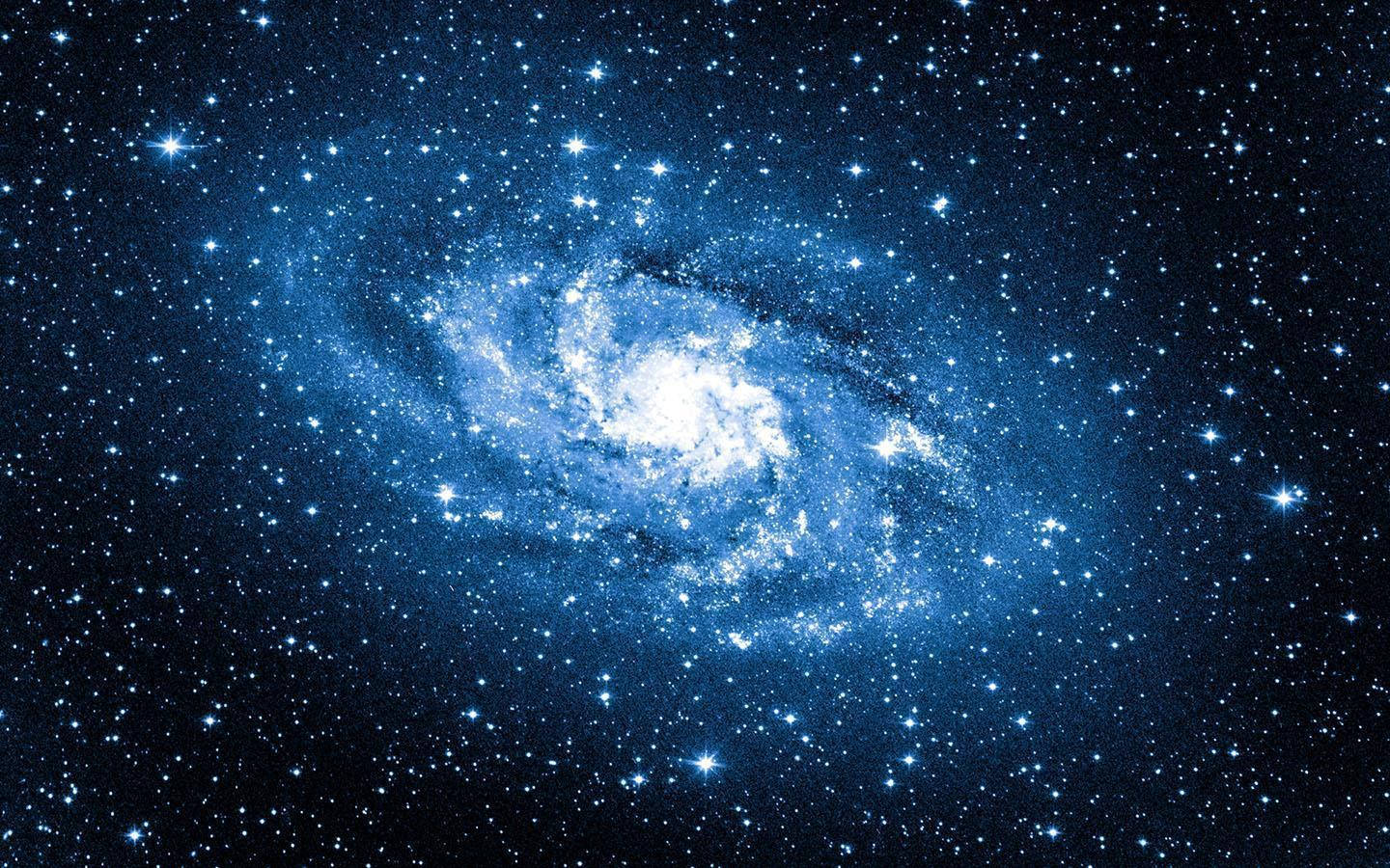 Expanding Blue Galaxy Background