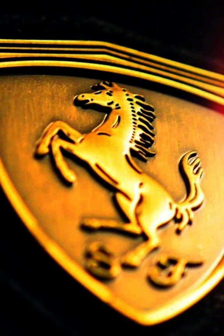 Expensive Ferrari Gold Logo