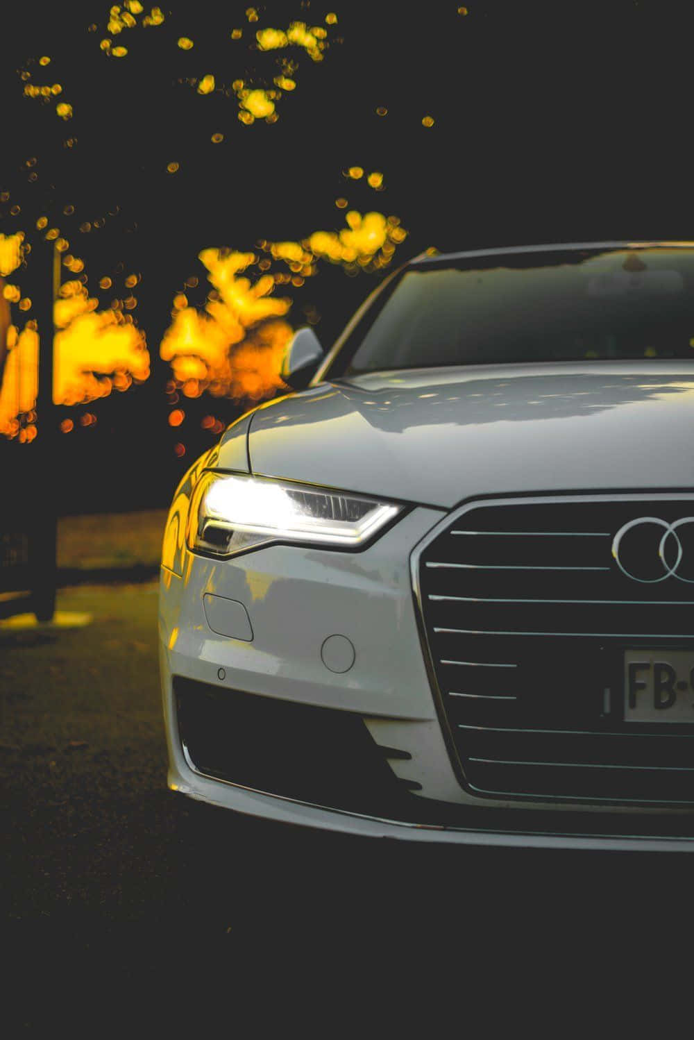 Expensive White Audi Background