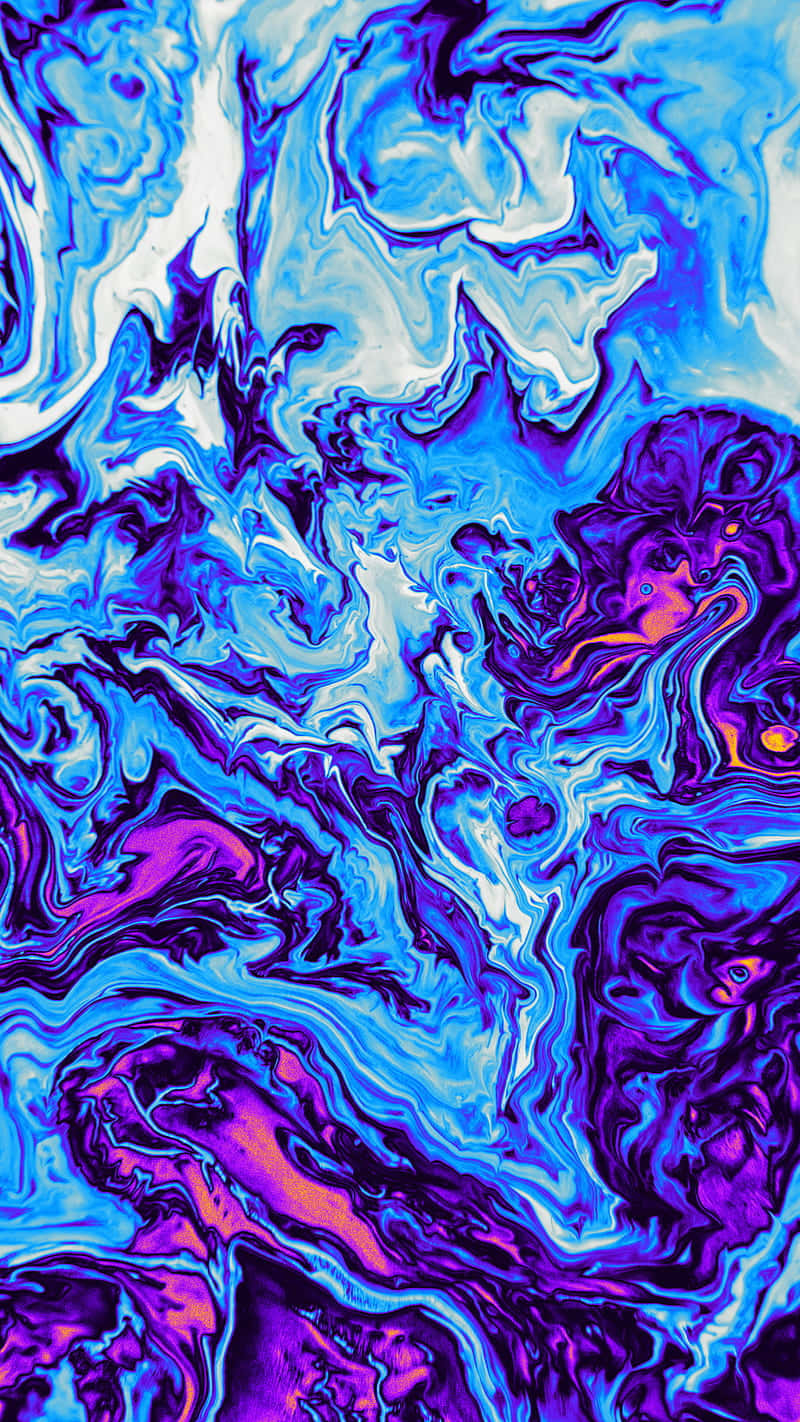 Experience A Beautiful Symphony Of Colors In Trippy Blue. Background