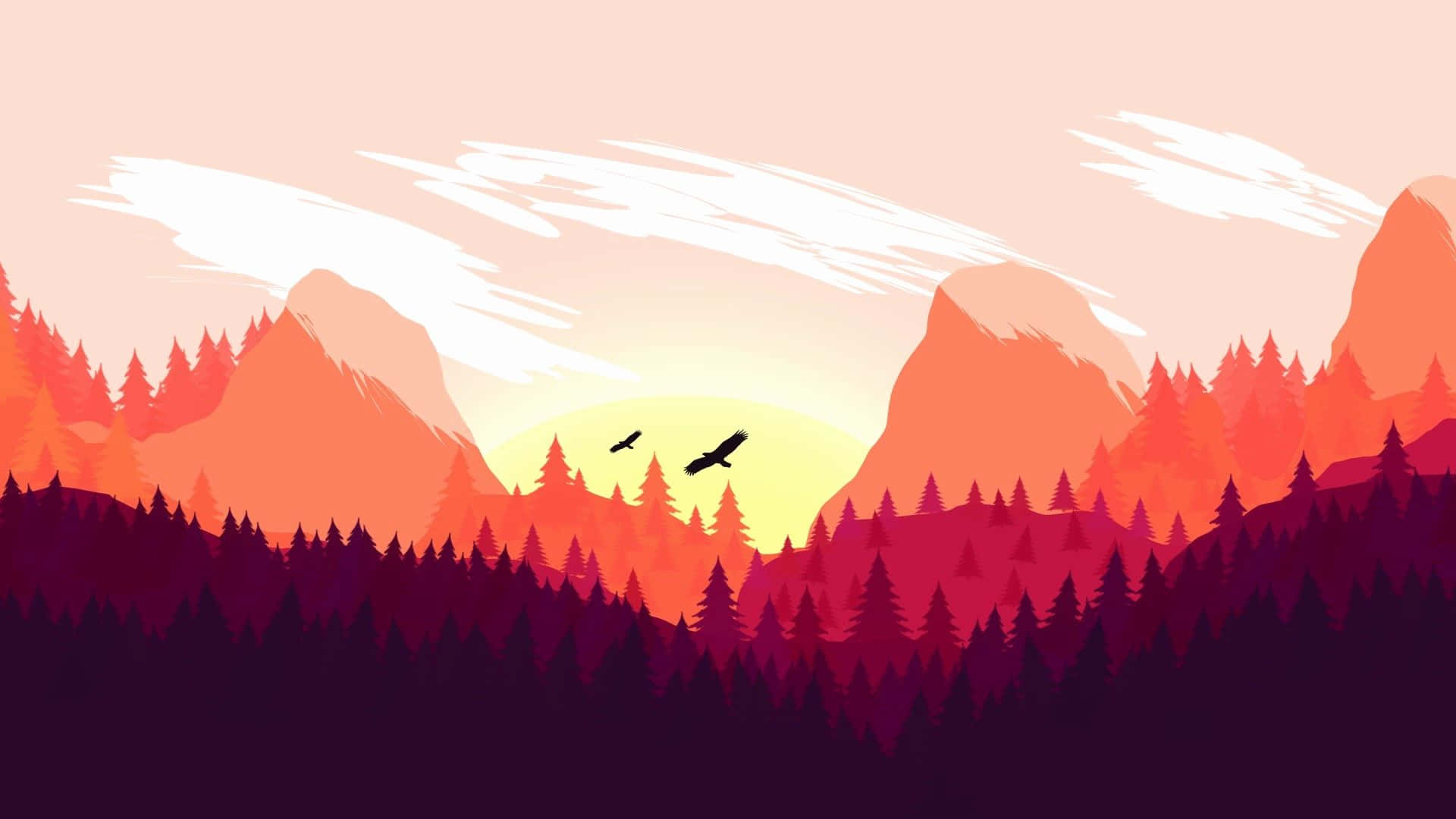 Experience A Serene And Silent Journey In The Mountains Background