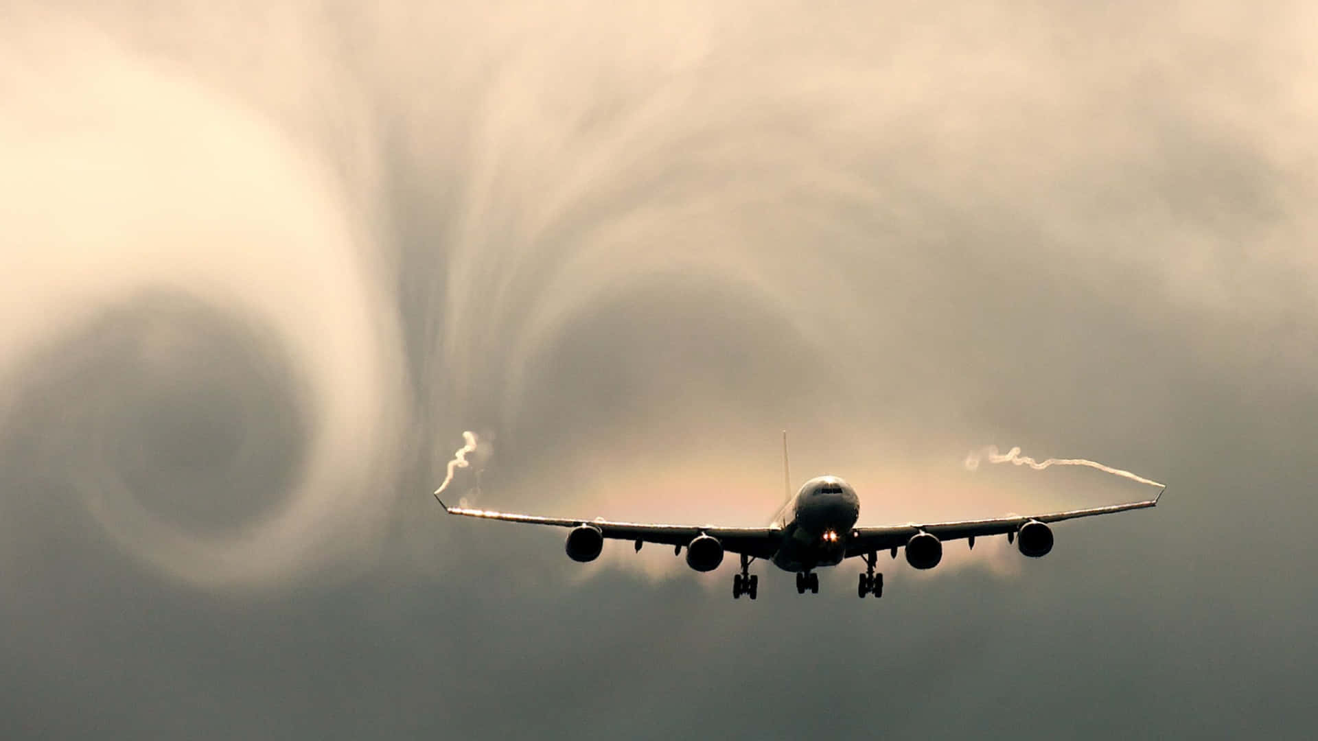 Experience A Stress-free Air Travel With A Luxurious Passenger Aircraft Background