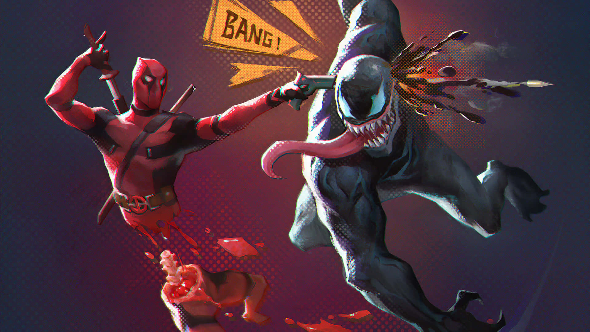 Experience A Thrill Ride With Deadpool Background