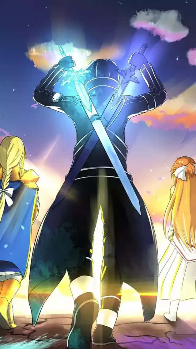 Experience A Thrilling Adventure With The Sword Art Online Iphone Background