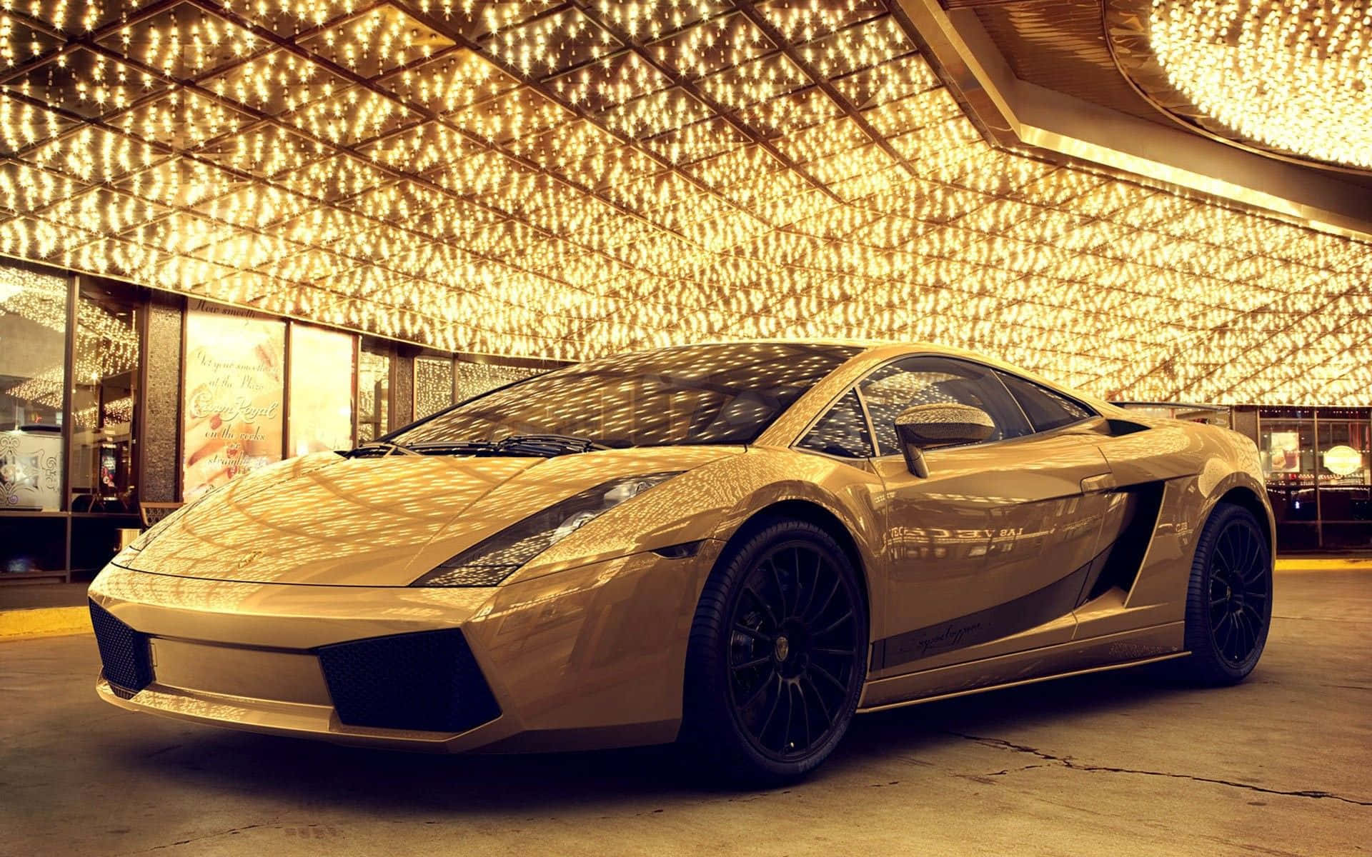 Experience A Touch Of Luxury With This Gold Lamborghini
