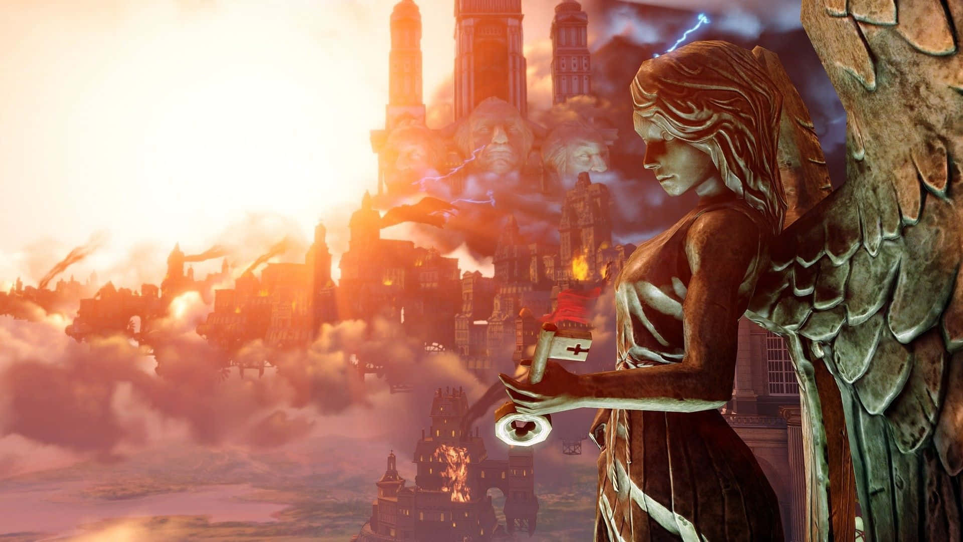 Experience Adventure And Horror In The City Of Rapture Background