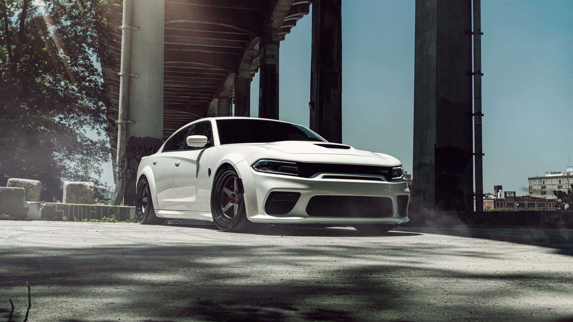 Experience Aggressive Speed And Power With The Dodge Hellcat Background