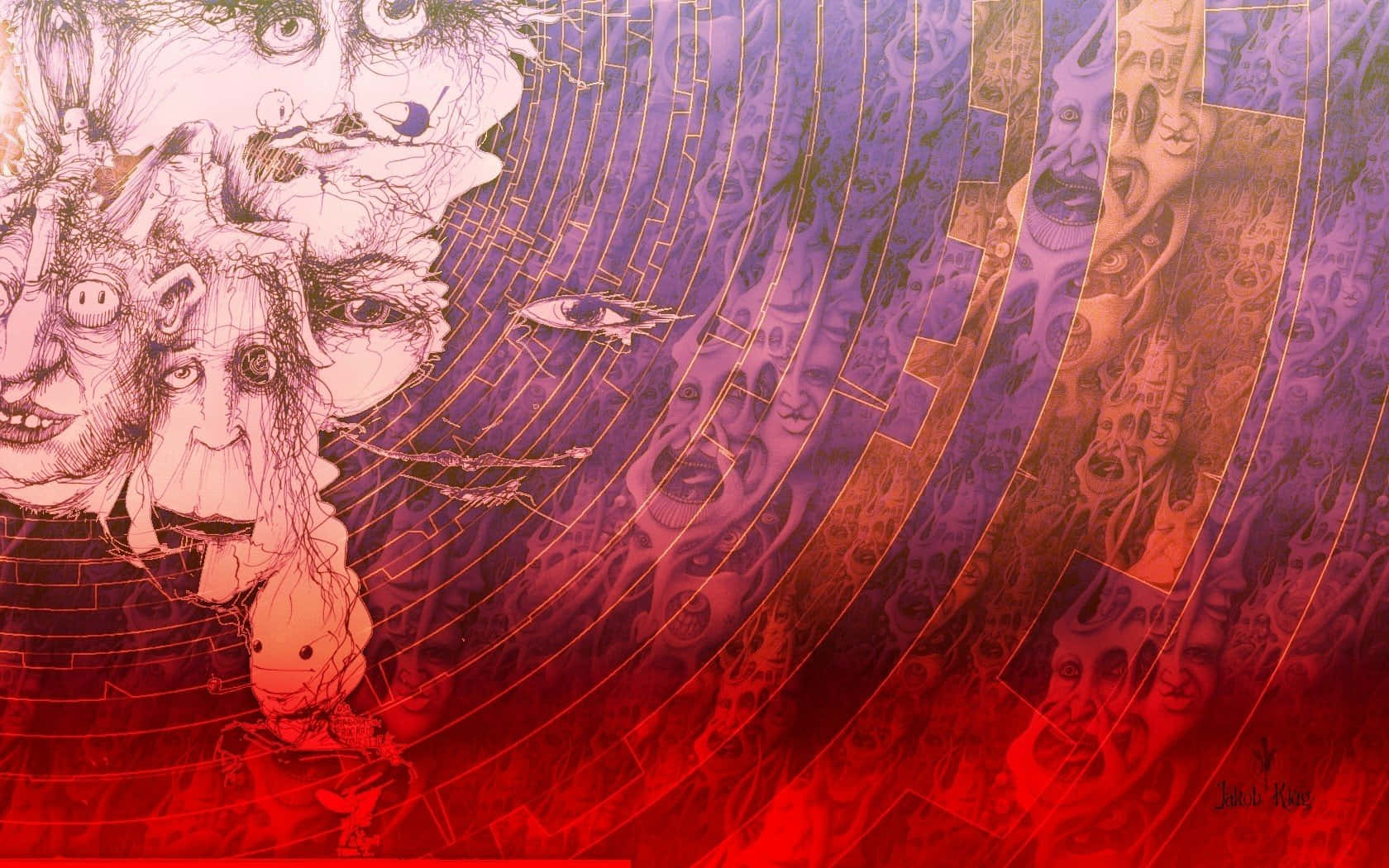 Experience An Immersive Dark Psychedelic Journey Background