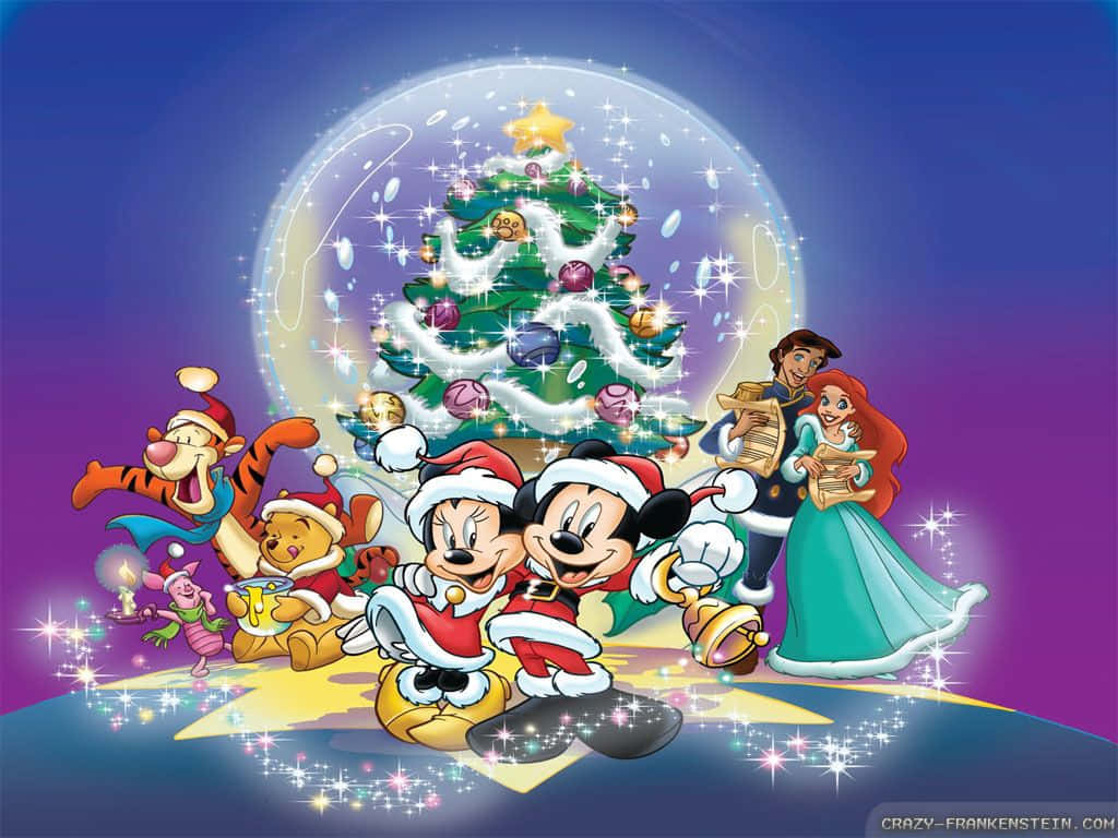 Experience Christmas Magic With Disney On Your Ipad Background