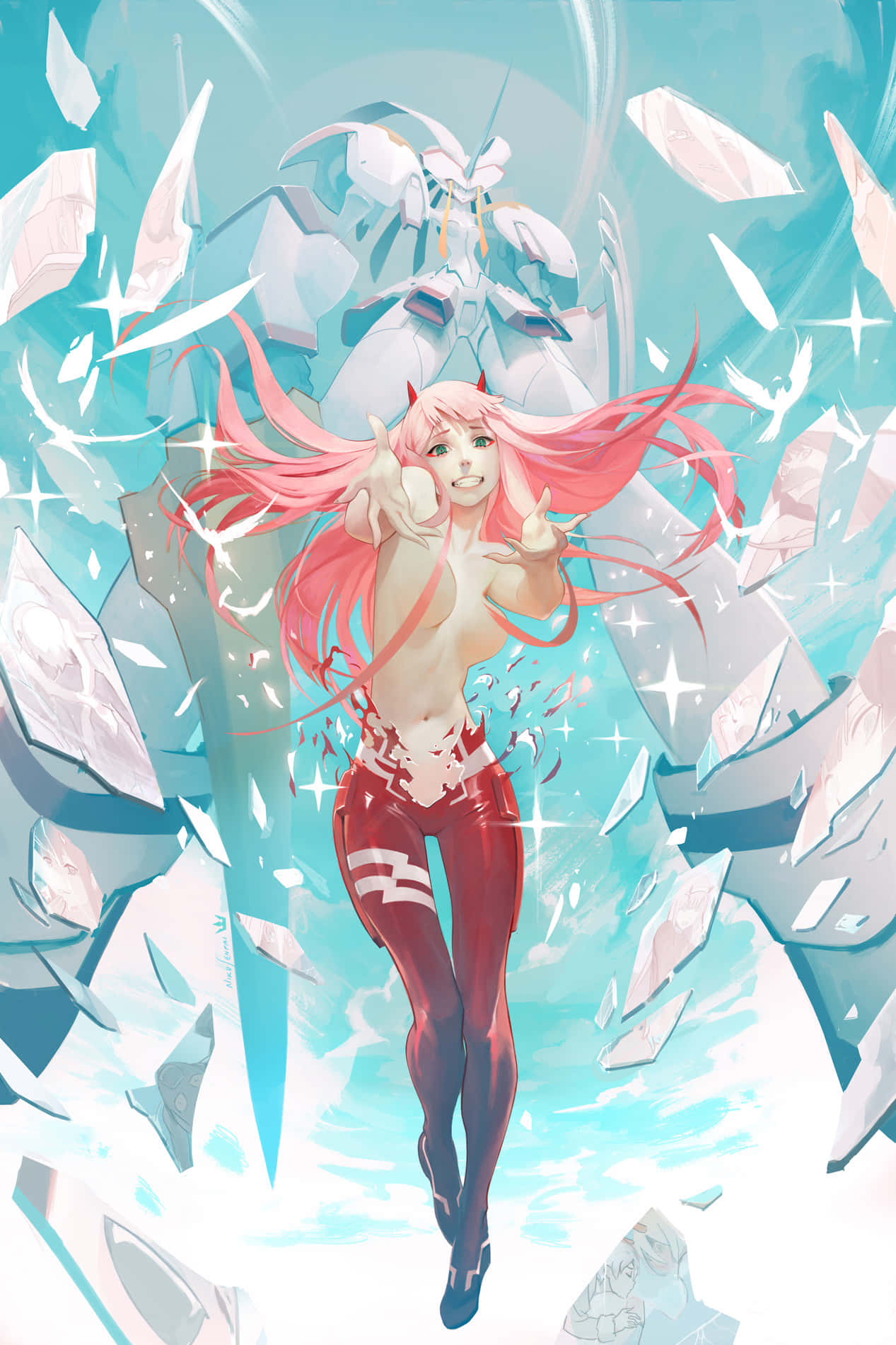 Experience Darling In The Franxx On Your Phone! Background