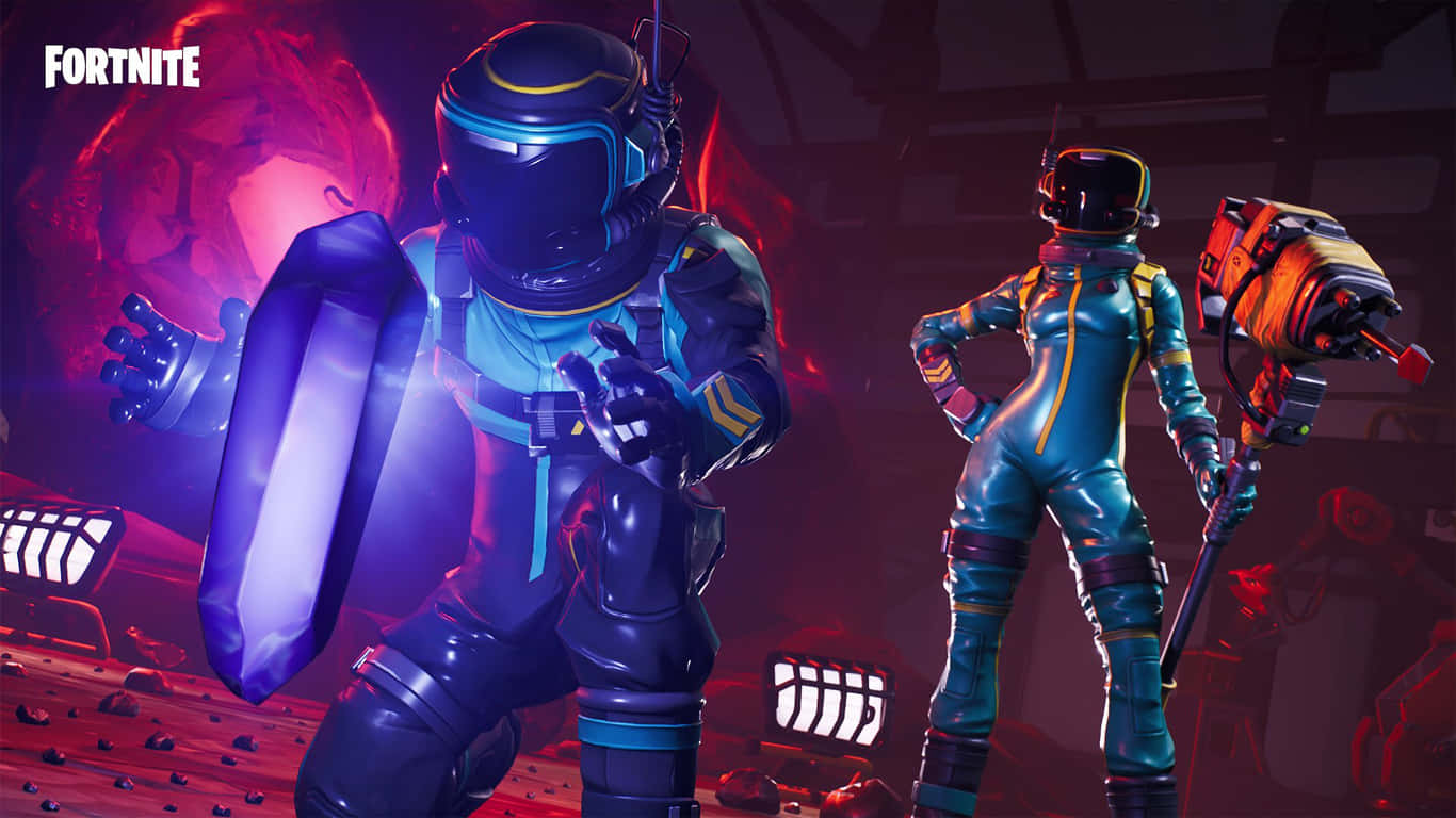 Experience Epic And Challenging Gameplay In Fortnite At Ultra-high Resolution Of 1366x768 Background