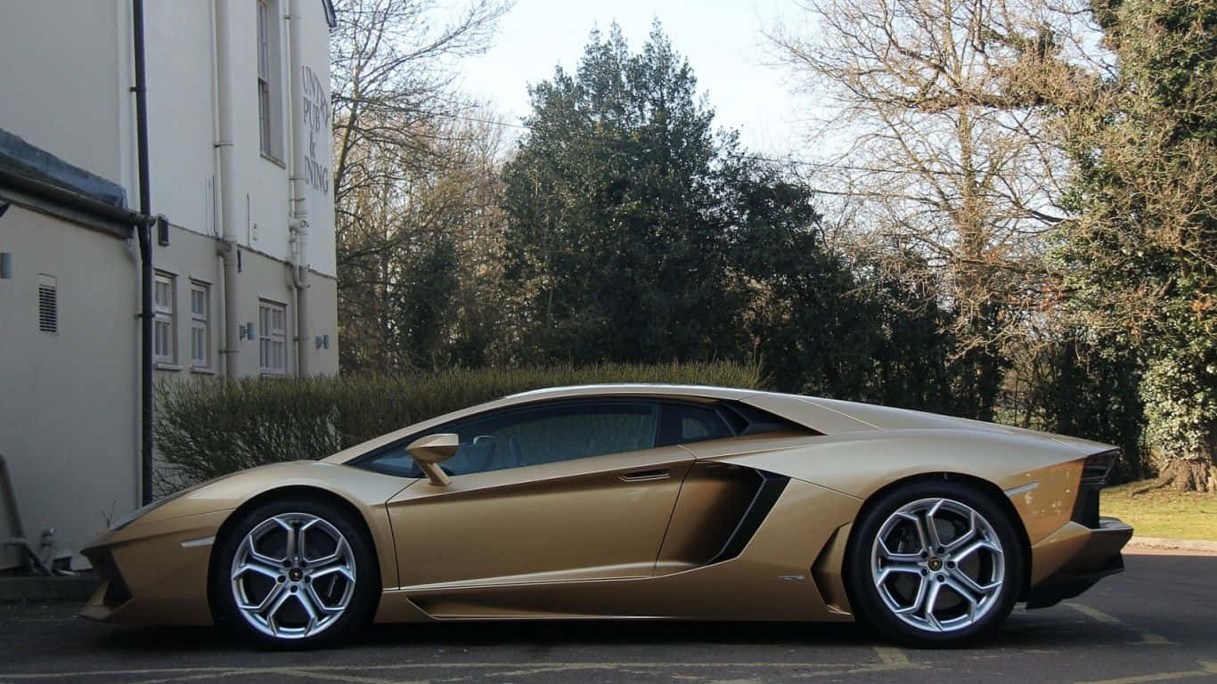 Experience Exotic Luxury In This Gold Lamborghini