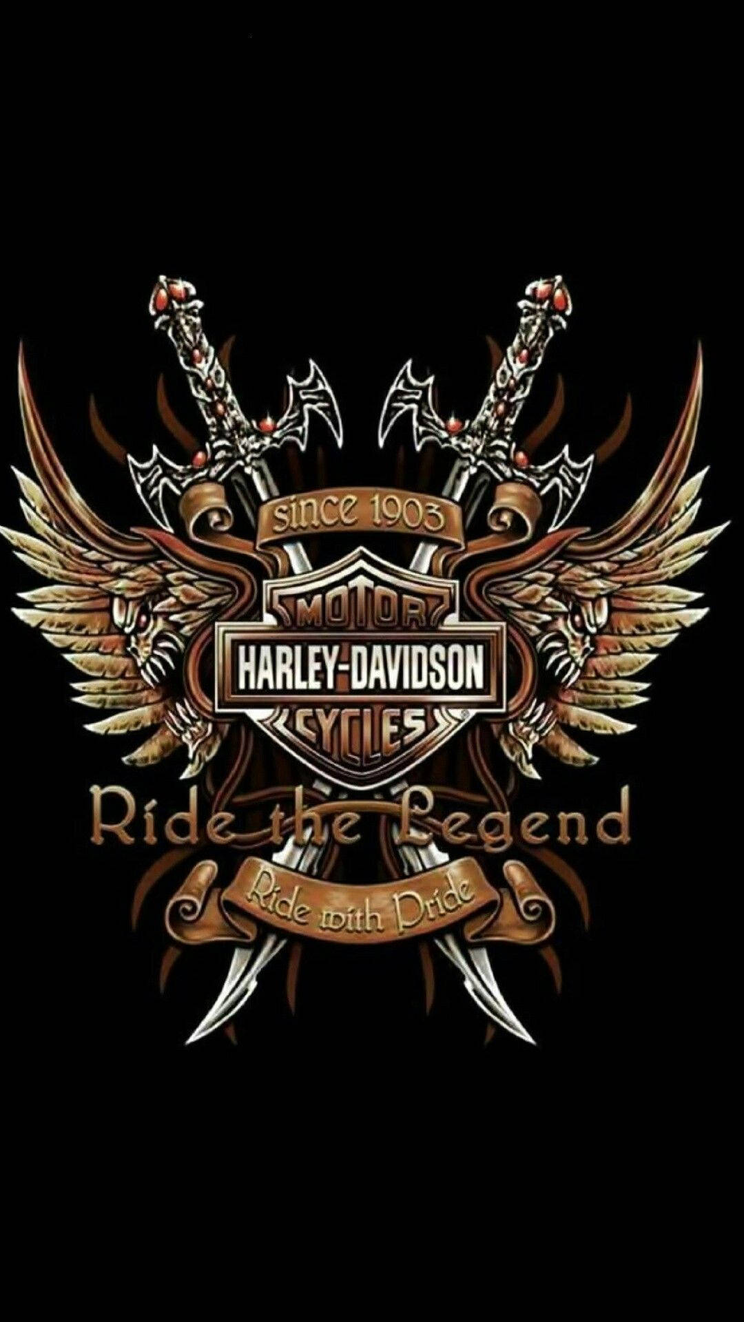 Experience Freedom With Harley Davidson Logo Background