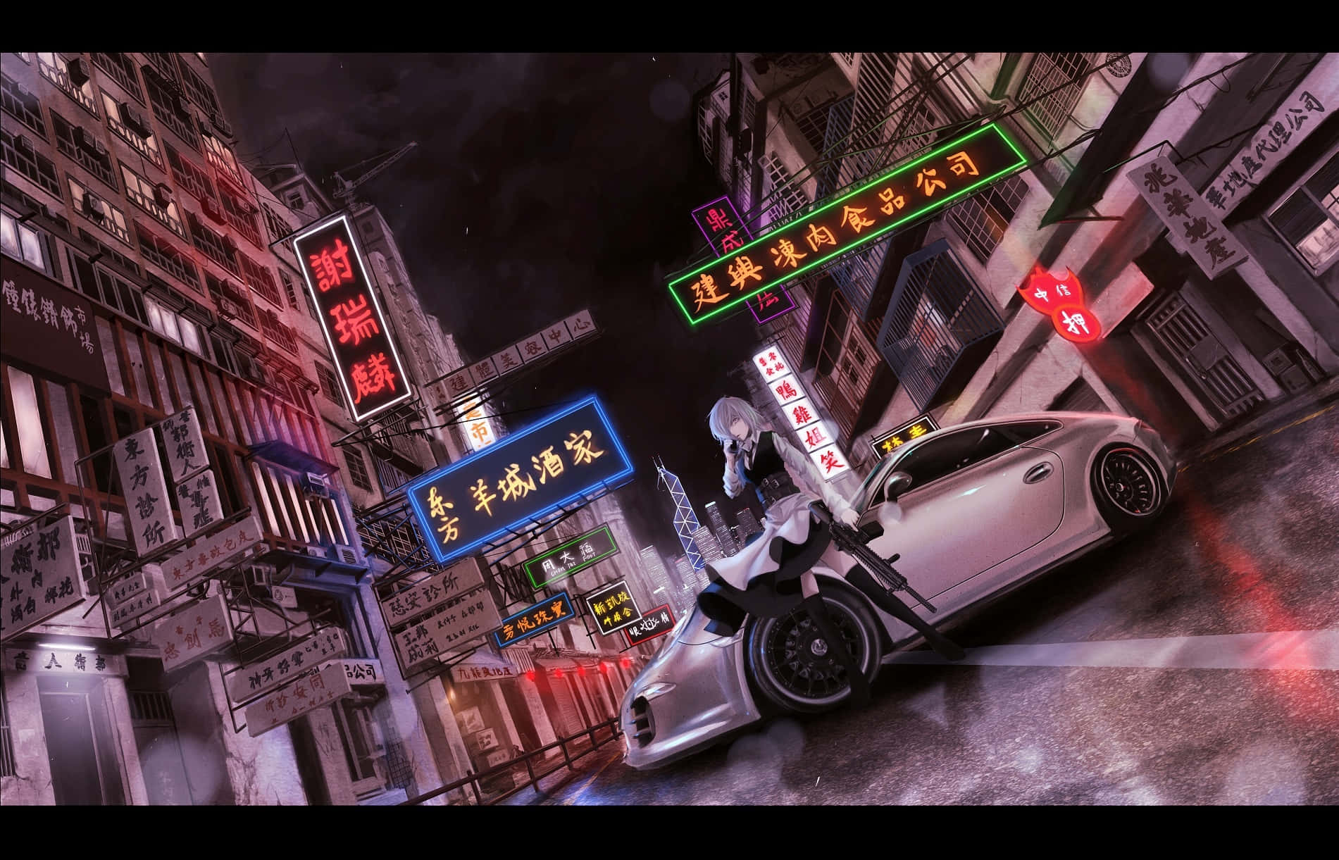 Experience Heart-pounding Thrills While Drifting With Your Favorite Anime Characters! Background