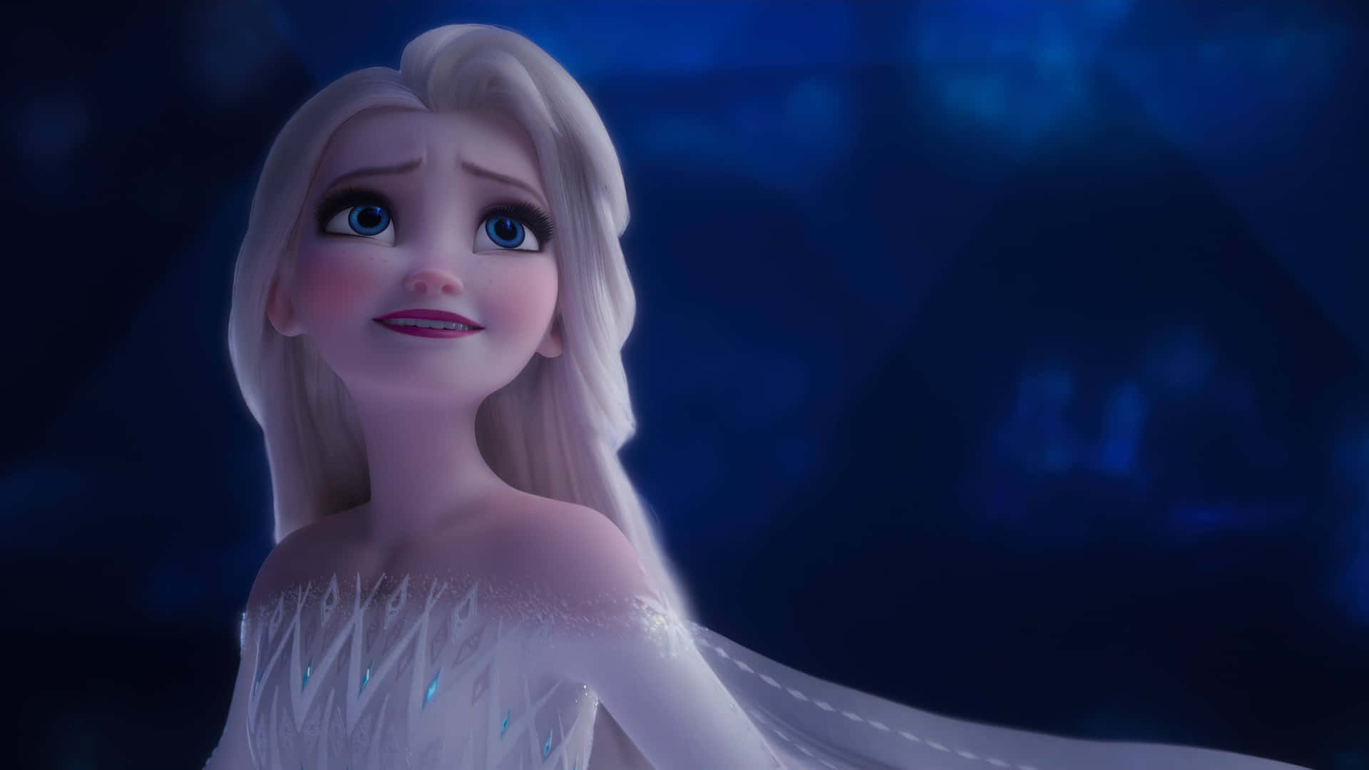 Experience Infinte Magical Possibilities With Elsa’s White Dress From Frozen 2 Background