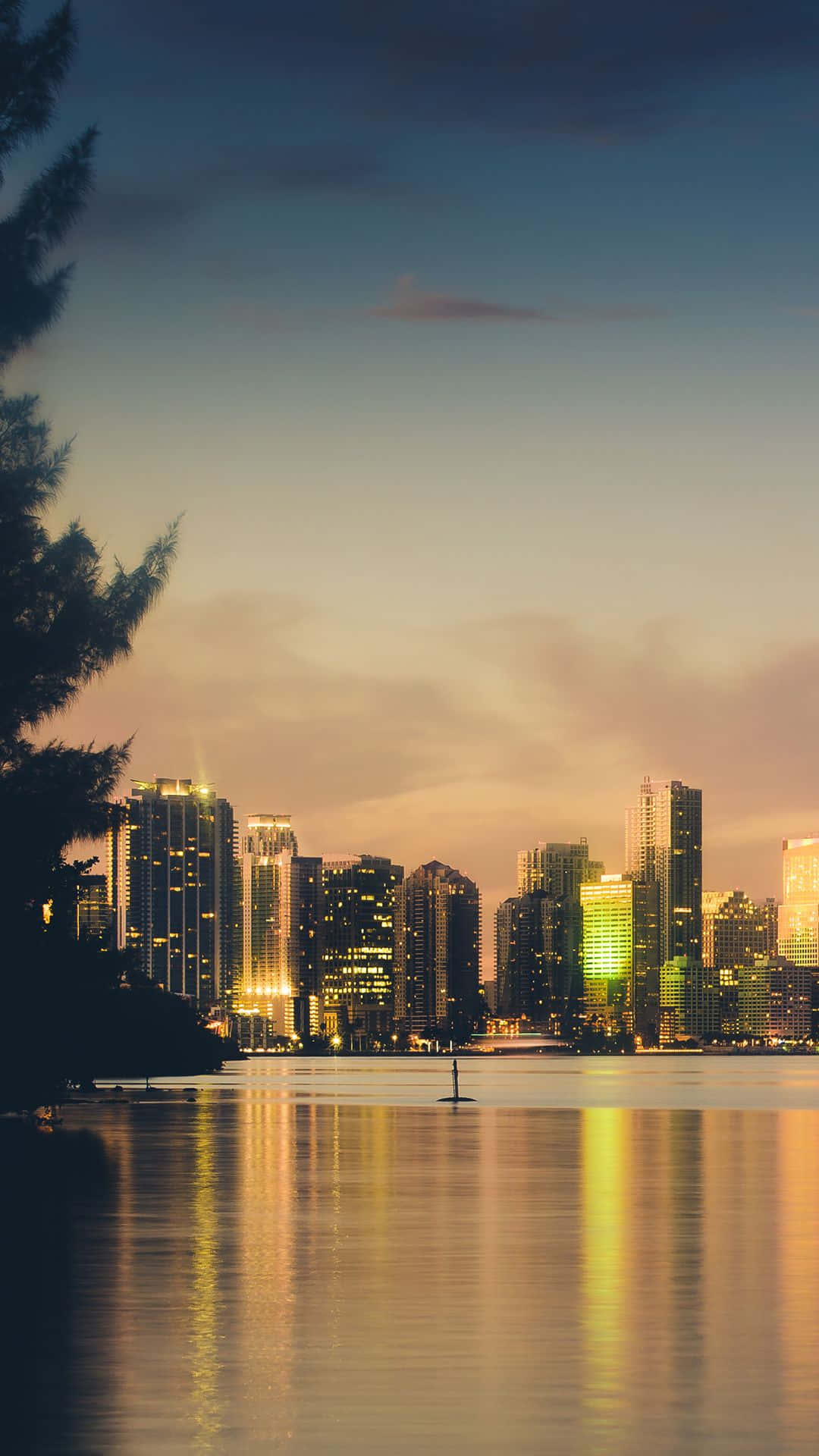 Experience Miami's Enchanted Beauty With This Iphone Wallpaper. Background