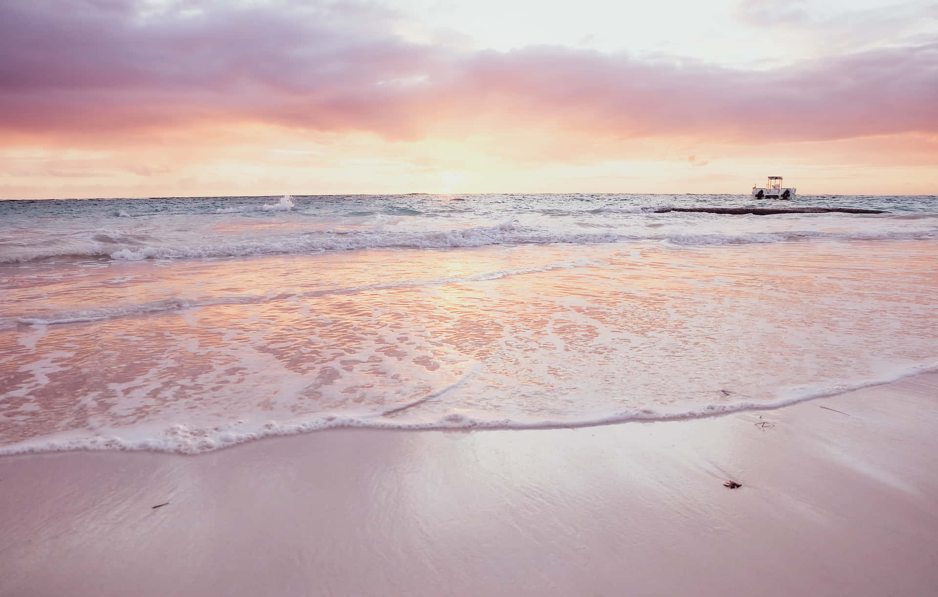 Experience Paradise At Pastel Beach Background