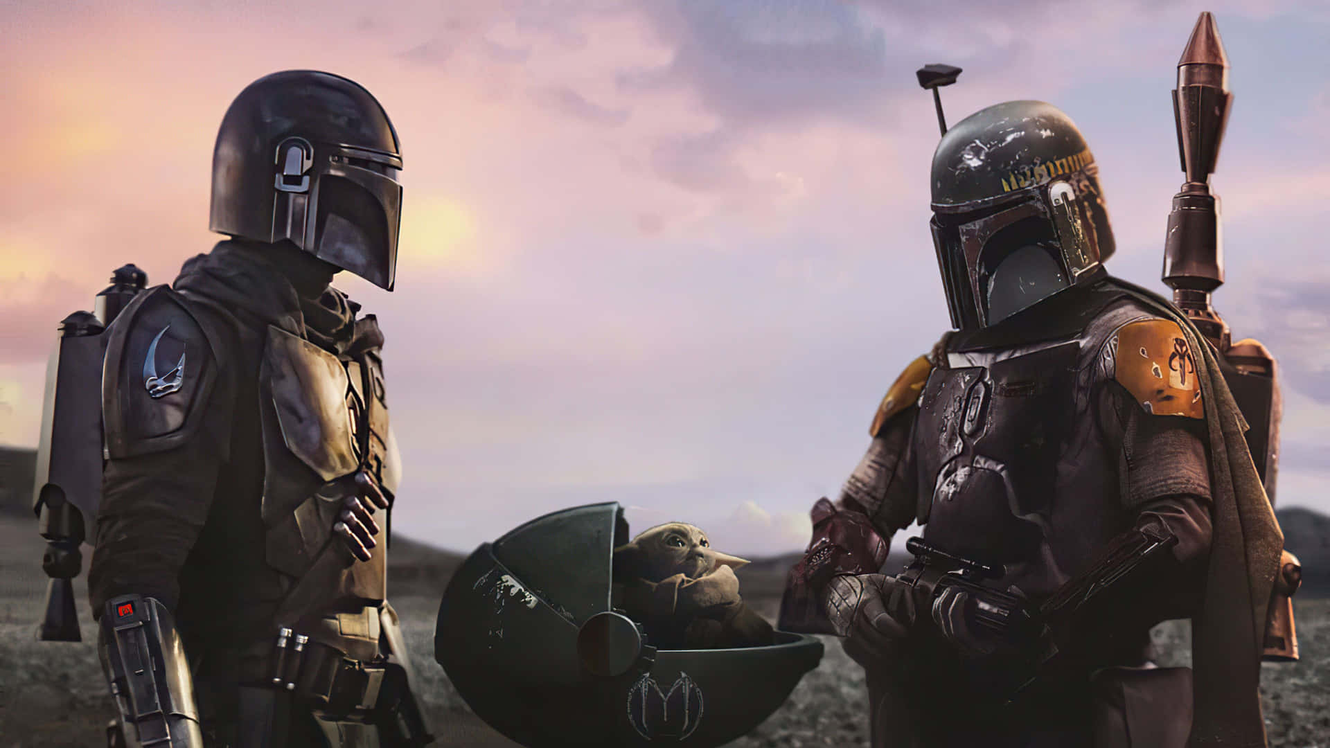 Experience Powerful Computing With The Mandalorian Pc Background