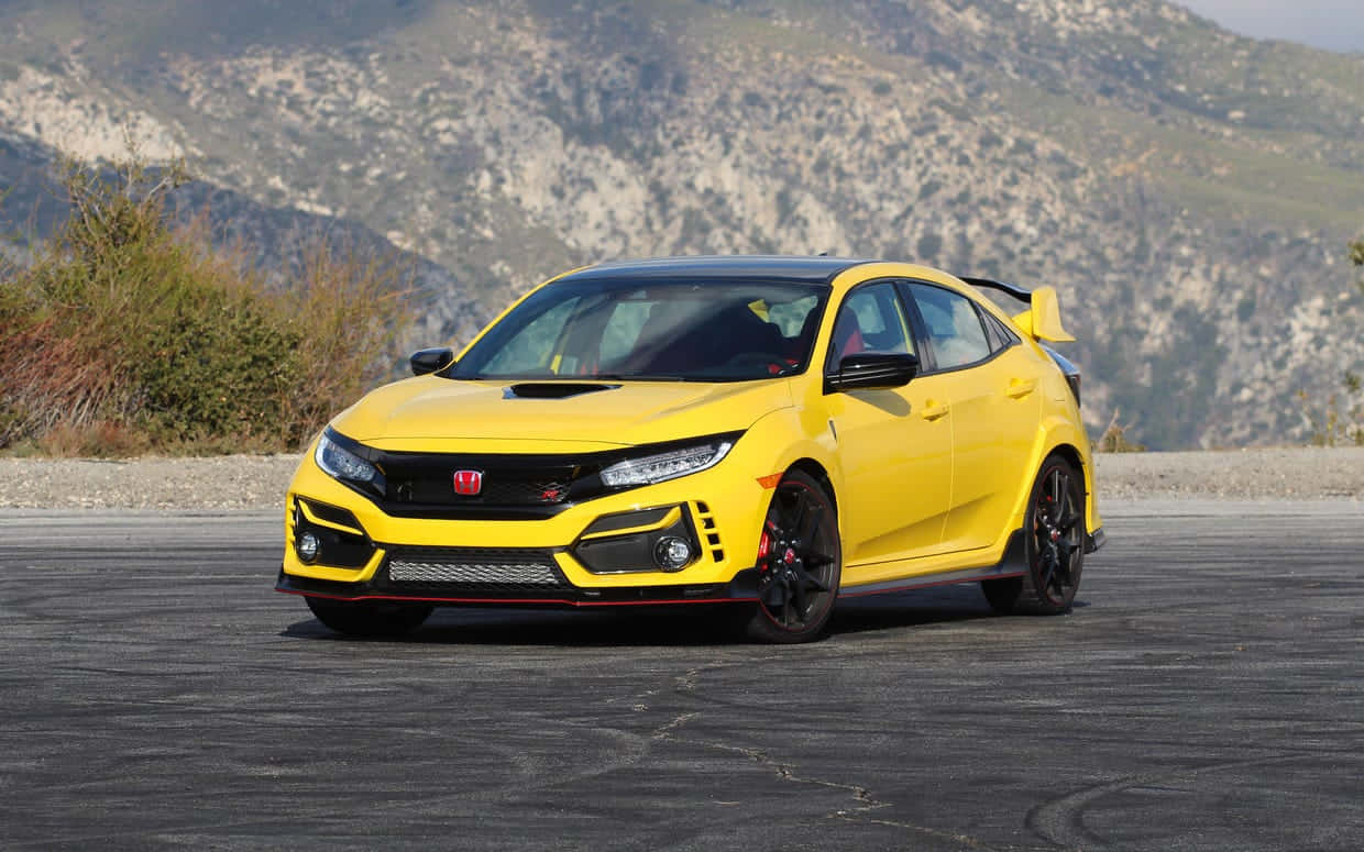 Experience Pure Thrill With The Honda Civic Type R Background