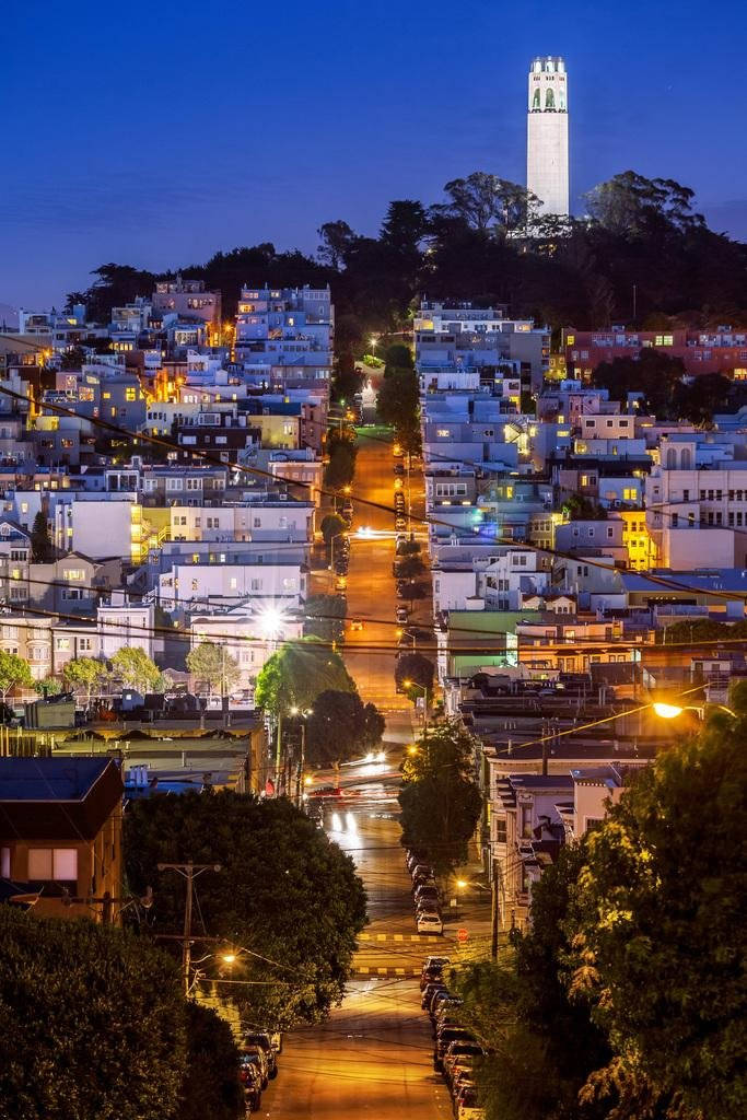 Experience San Francisco Bay View By Visiting Coit Tower Background