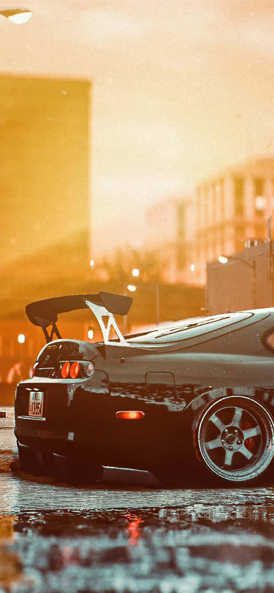 “experience Tear-drop Perfection With The Toyota Supra.” Background