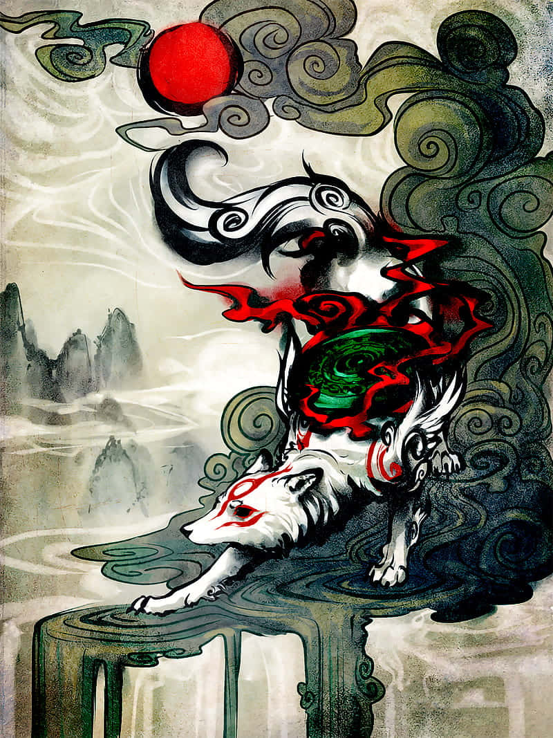 Experience The Classic Capcom Video Game Okami Hd In Stunning 4k Resolution.