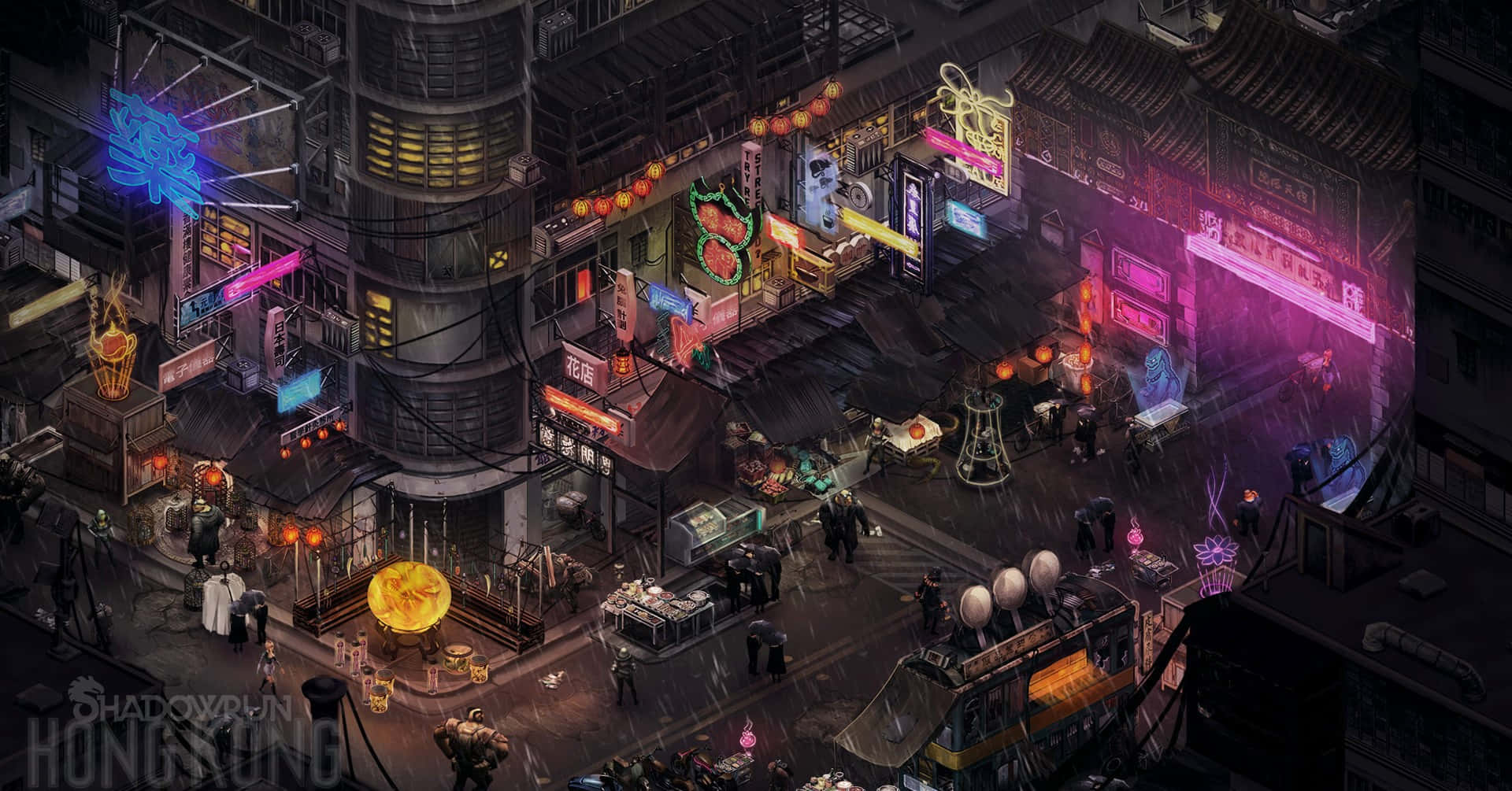 Experience The Darker Side Of Technology In Shadowrun Background