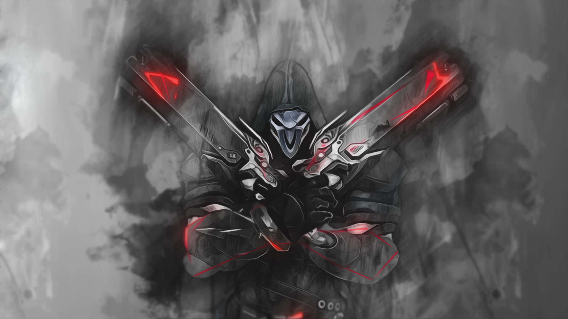 Experience The Darkness Of Overwatch With Reaper Background