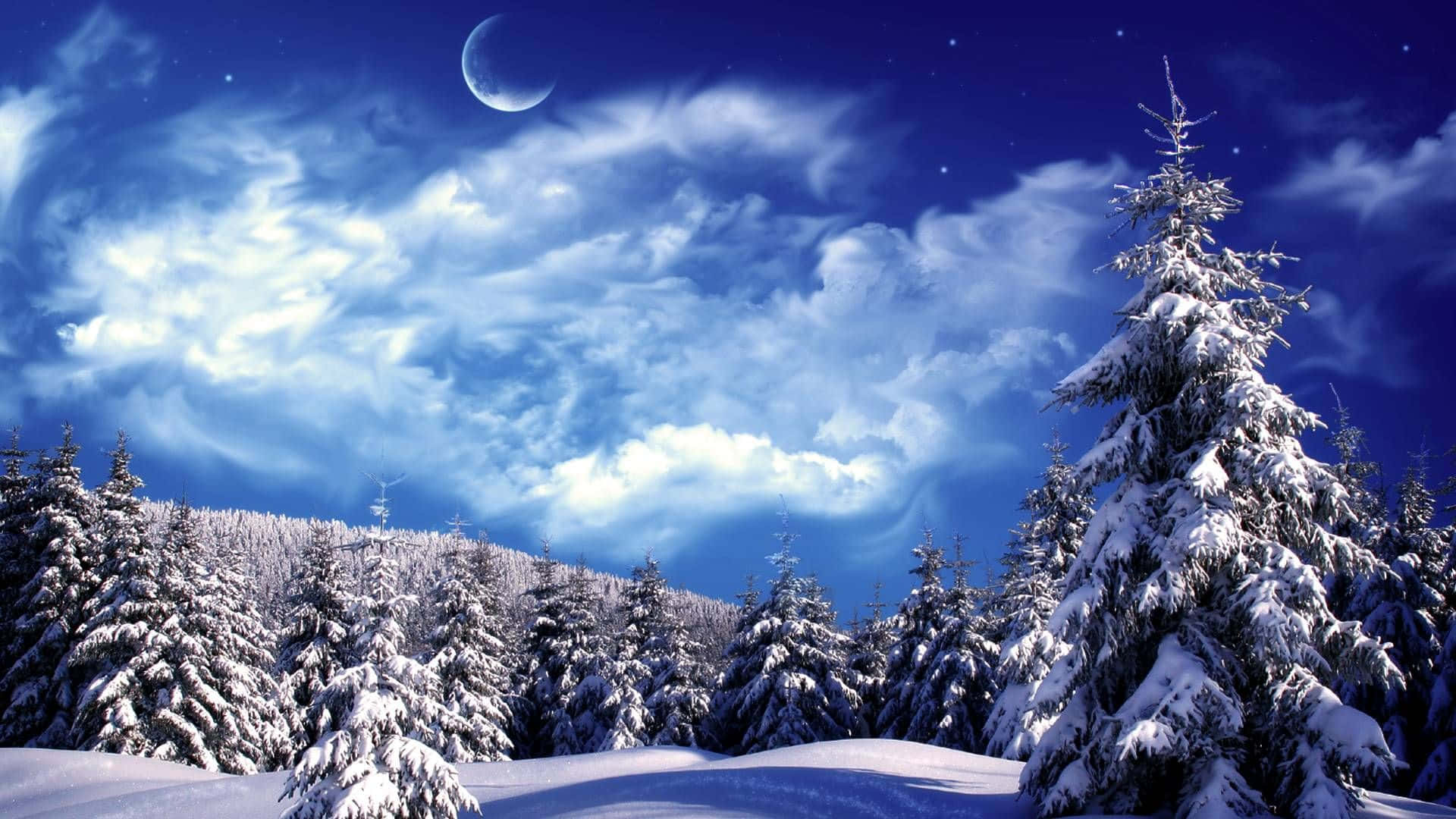 Experience The Enchantment Of Christmas Winter Wonderland Background