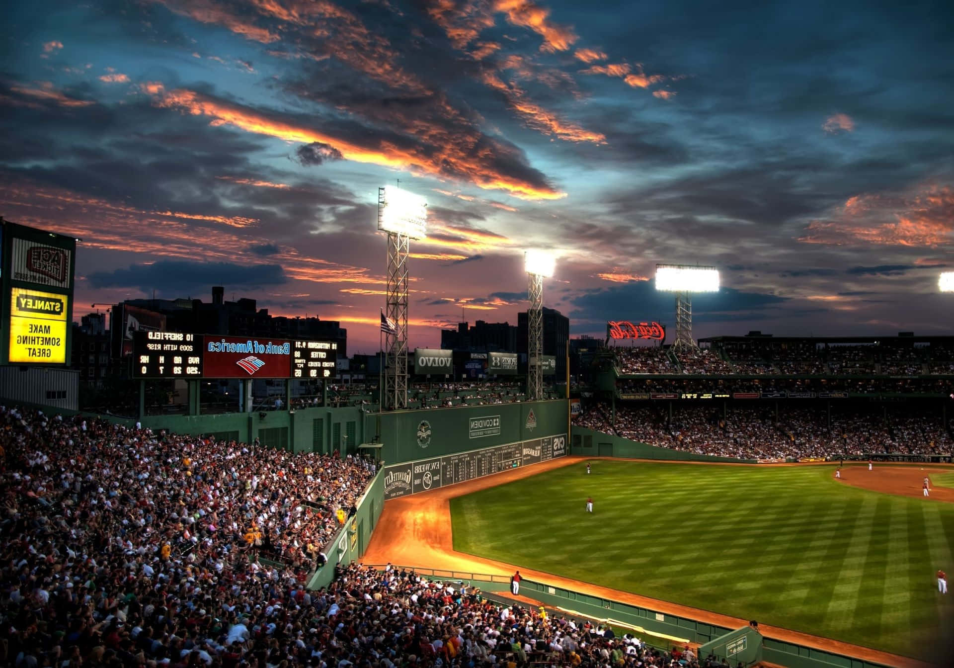 Experience The Excitement At Fenway Park In 4k Background