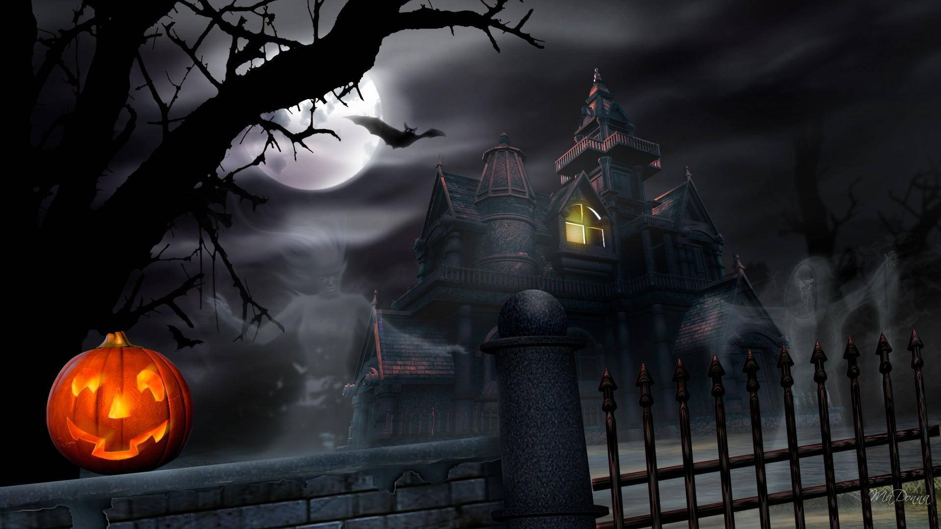 Experience The Fright Of A Haunted House This Halloween. Background