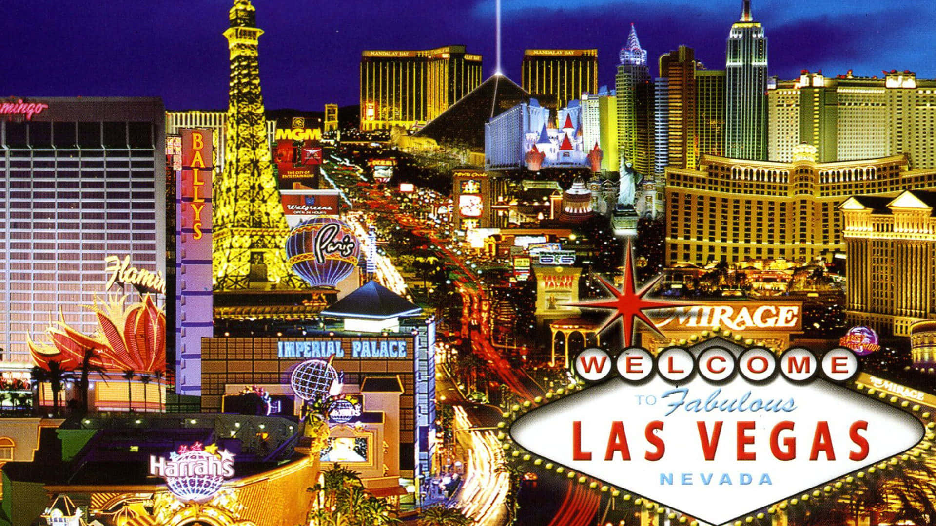 Experience The Glitz Of Las Vegas Background