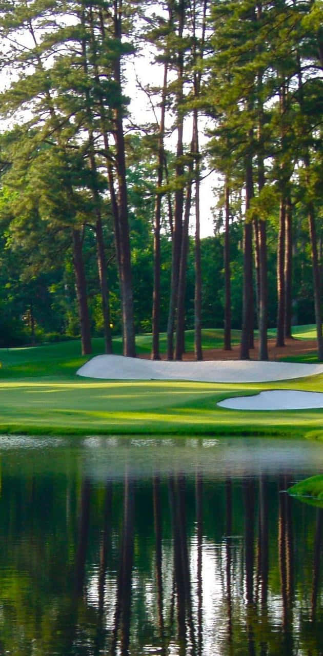 Experience The Grandeur Of Augusta National Golf Course On Your Iphone Background