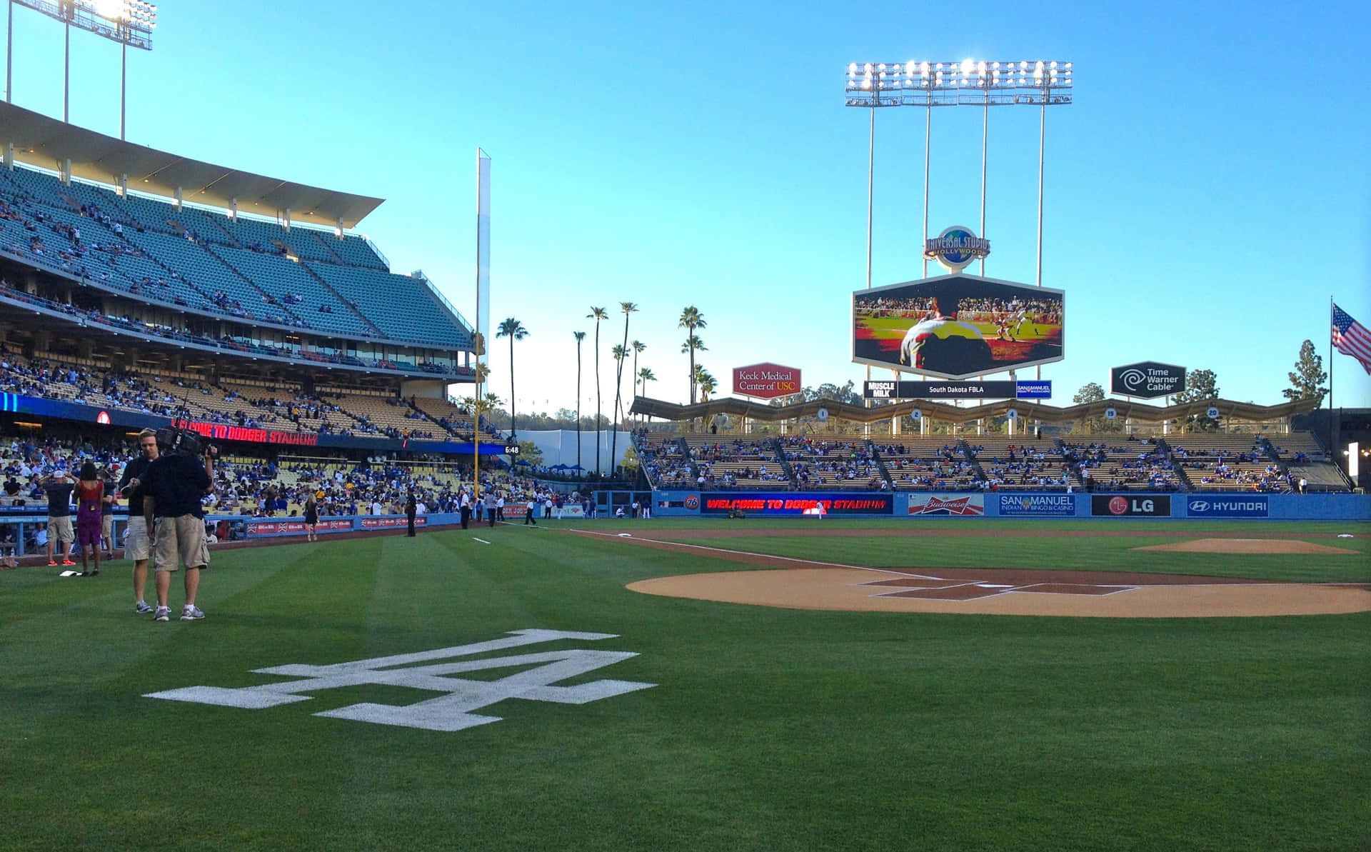 Experience The Historic Dodger Stadium Background