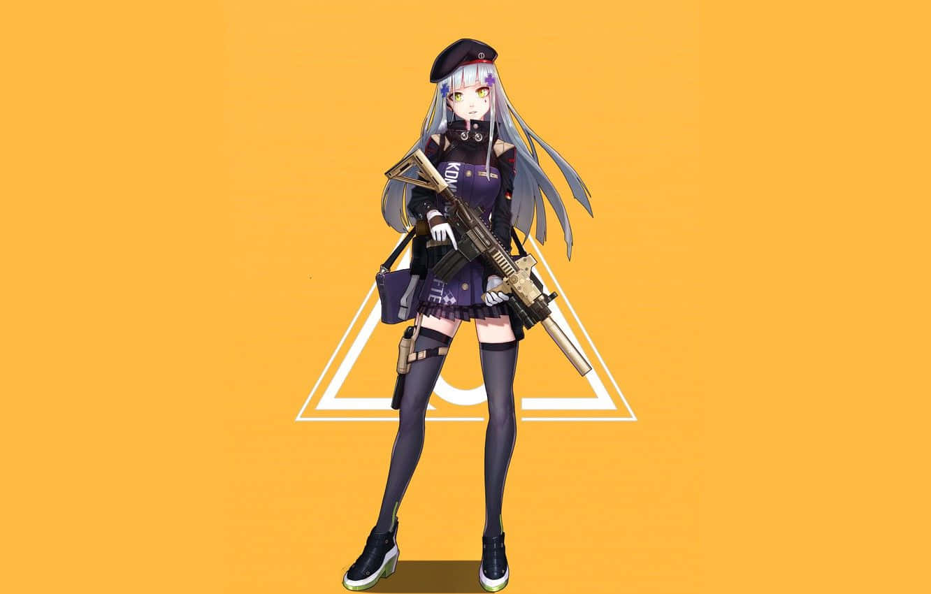 Experience The Joy Of Yellow Anime Background