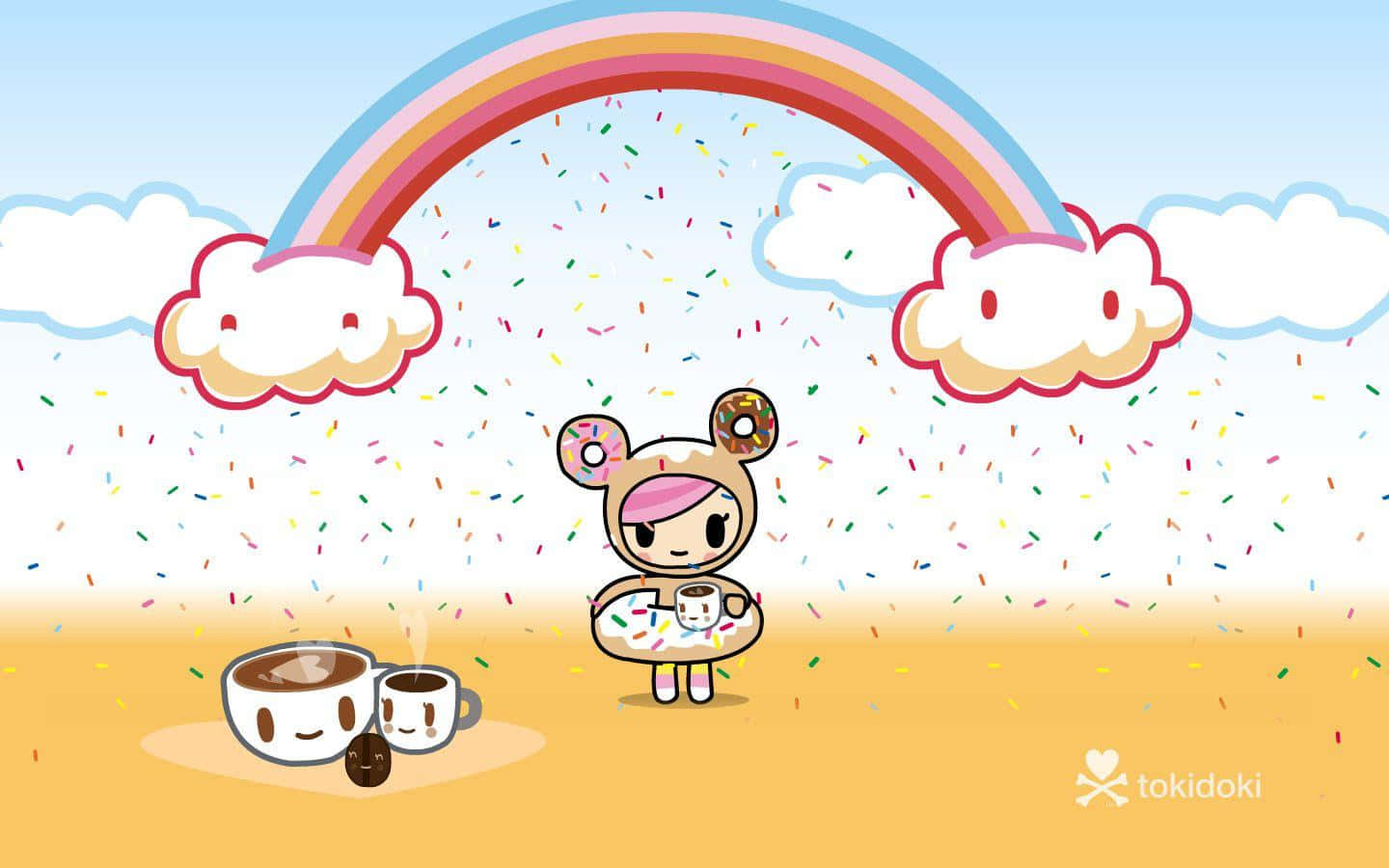 Experience The Kaleidoscope Of Colorful Characters With Tokidoki Background