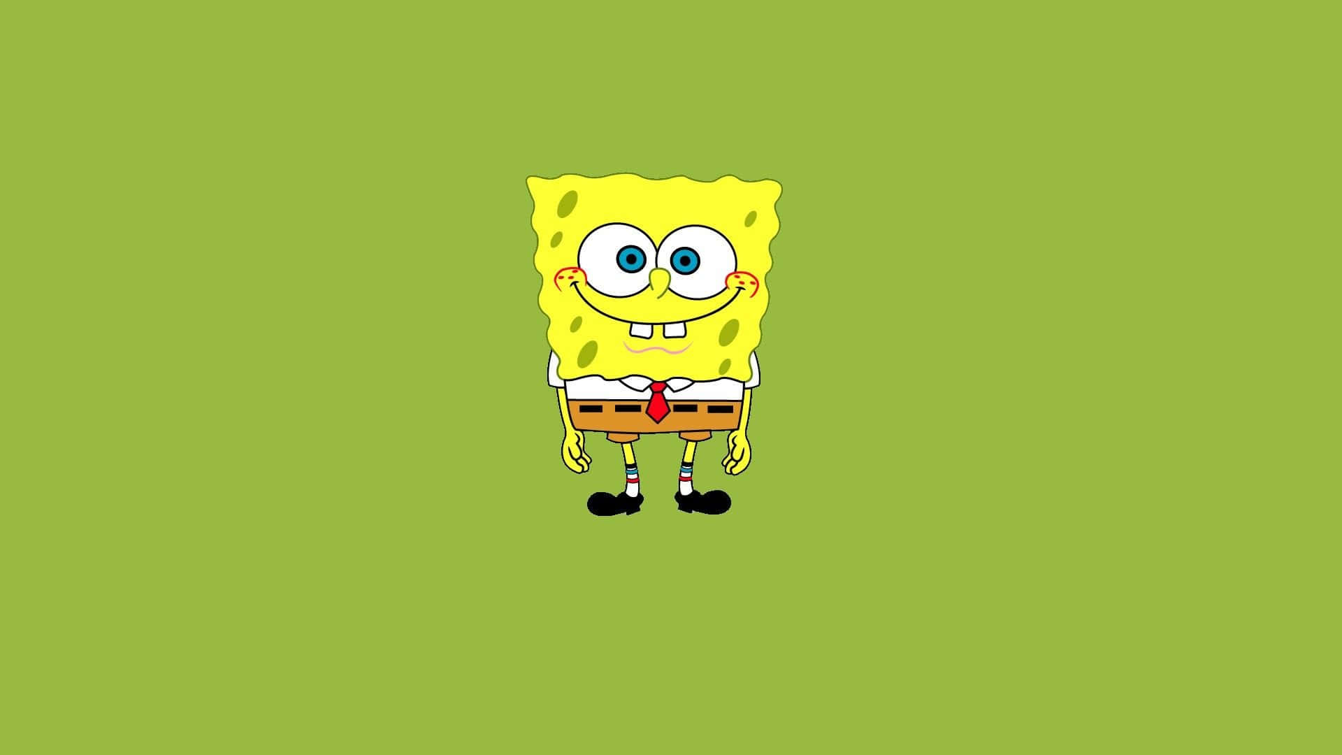 Experience The Legendary Aesthetic Spongebob On A Laptop. Background