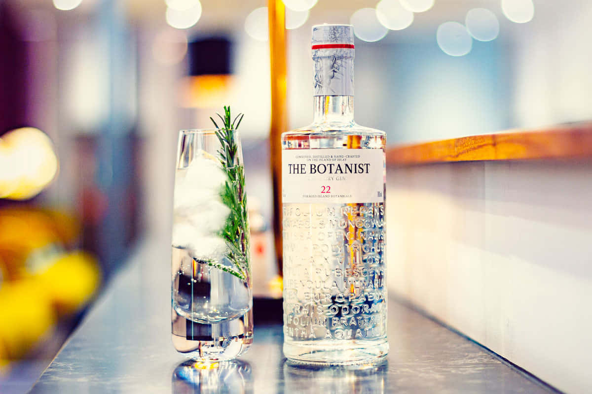 Experience The Lush Taste Of The Botanist Islay Dry Gin Background