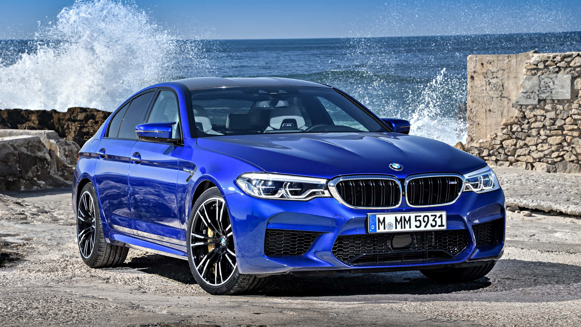 Experience The Luxury Of Driving The Bmw M5 Background