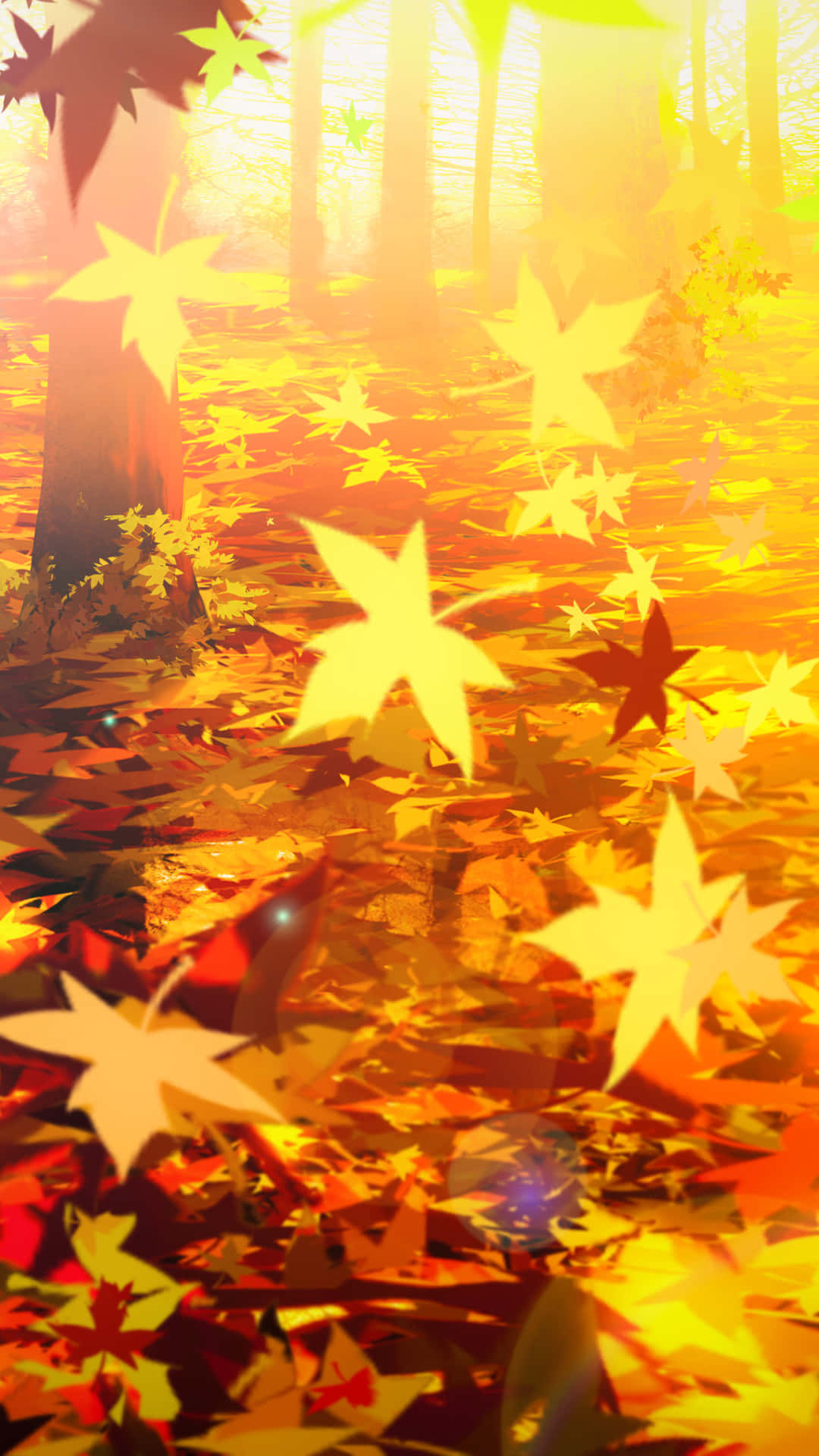 Experience The Magic Of Autumn With The Autumn Leaves Phone Background